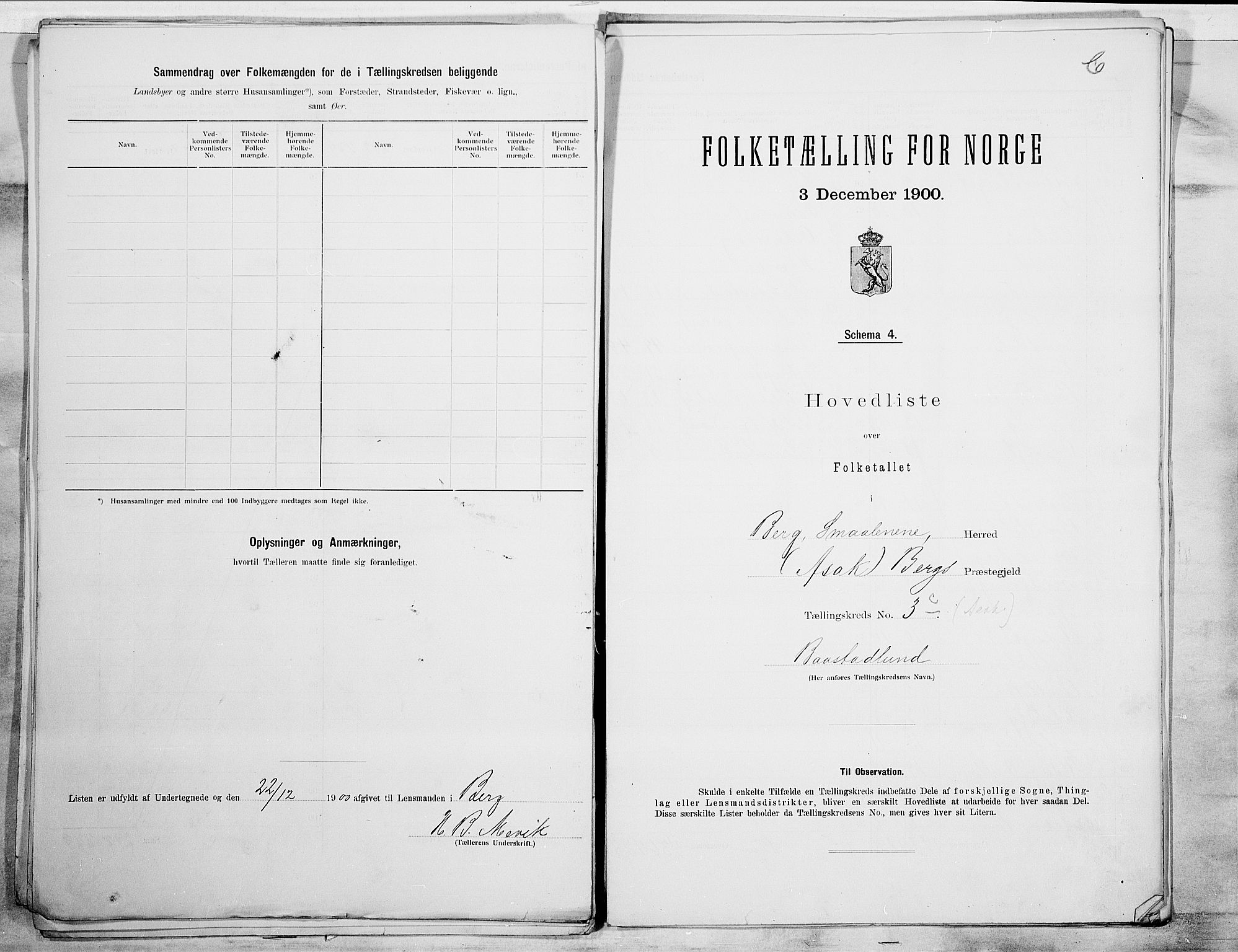 SAO, 1900 census for Berg, 1900, p. 18