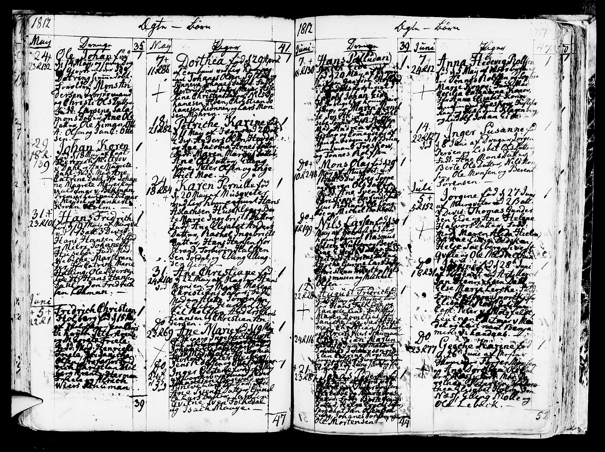 Korskirken sokneprestembete, SAB/A-76101/H/Haa/L0006: Parish register (official) no. A 6, 1790-1820, p. 157