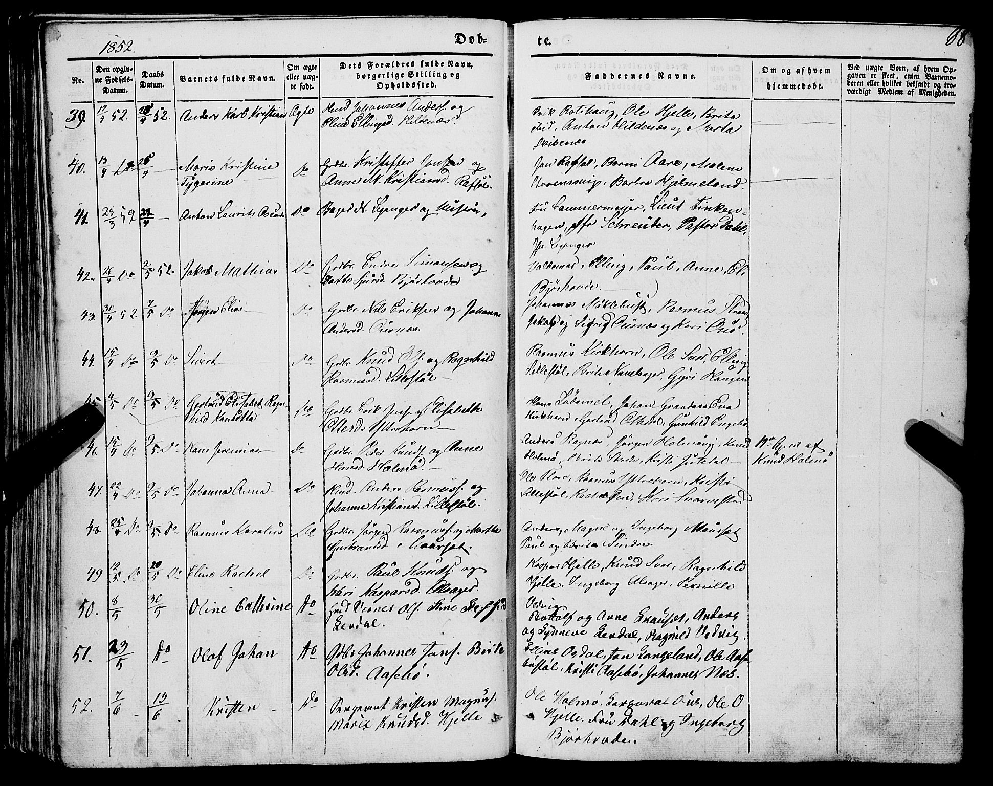 Eid sokneprestembete, AV/SAB-A-82301/H/Haa/Haaa/L0007: Parish register (official) no. A 7, 1844-1858, p. 88