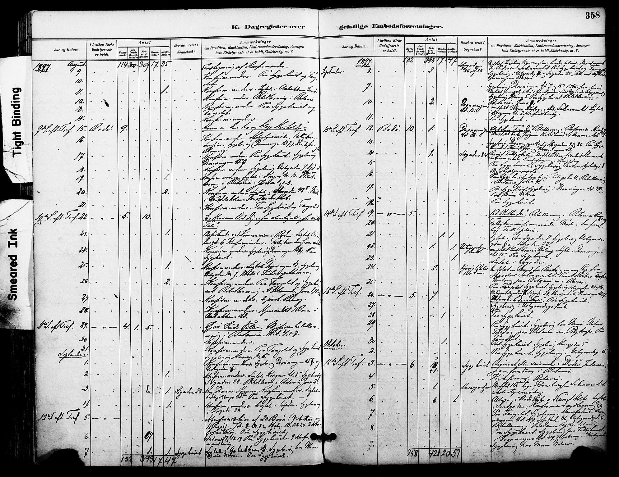 Ministerialprotokoller, klokkerbøker og fødselsregistre - Nordland, AV/SAT-A-1459/801/L0010: Parish register (official) no. 801A10, 1888-1899, p. 358