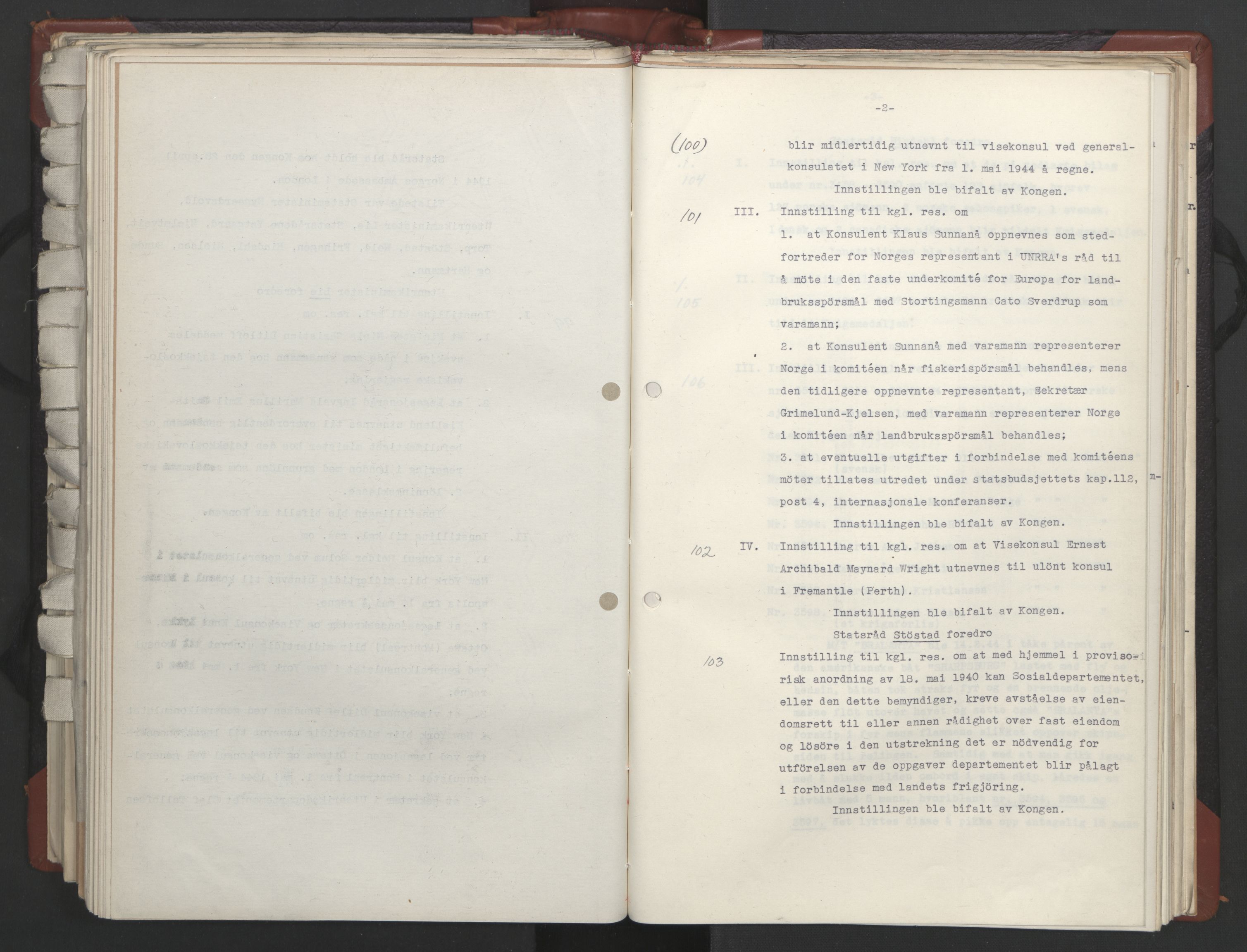 Statsrådssekretariatet, AV/RA-S-1001/A/Ac/L0124: Kgl. res. 14/1-30/6, 1944, p. 368