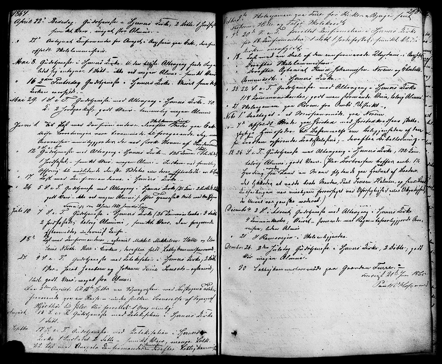 Nedstrand sokneprestkontor, SAST/A-101841/01/IV: Parish register (official) no. A 10, 1861-1887, p. 260