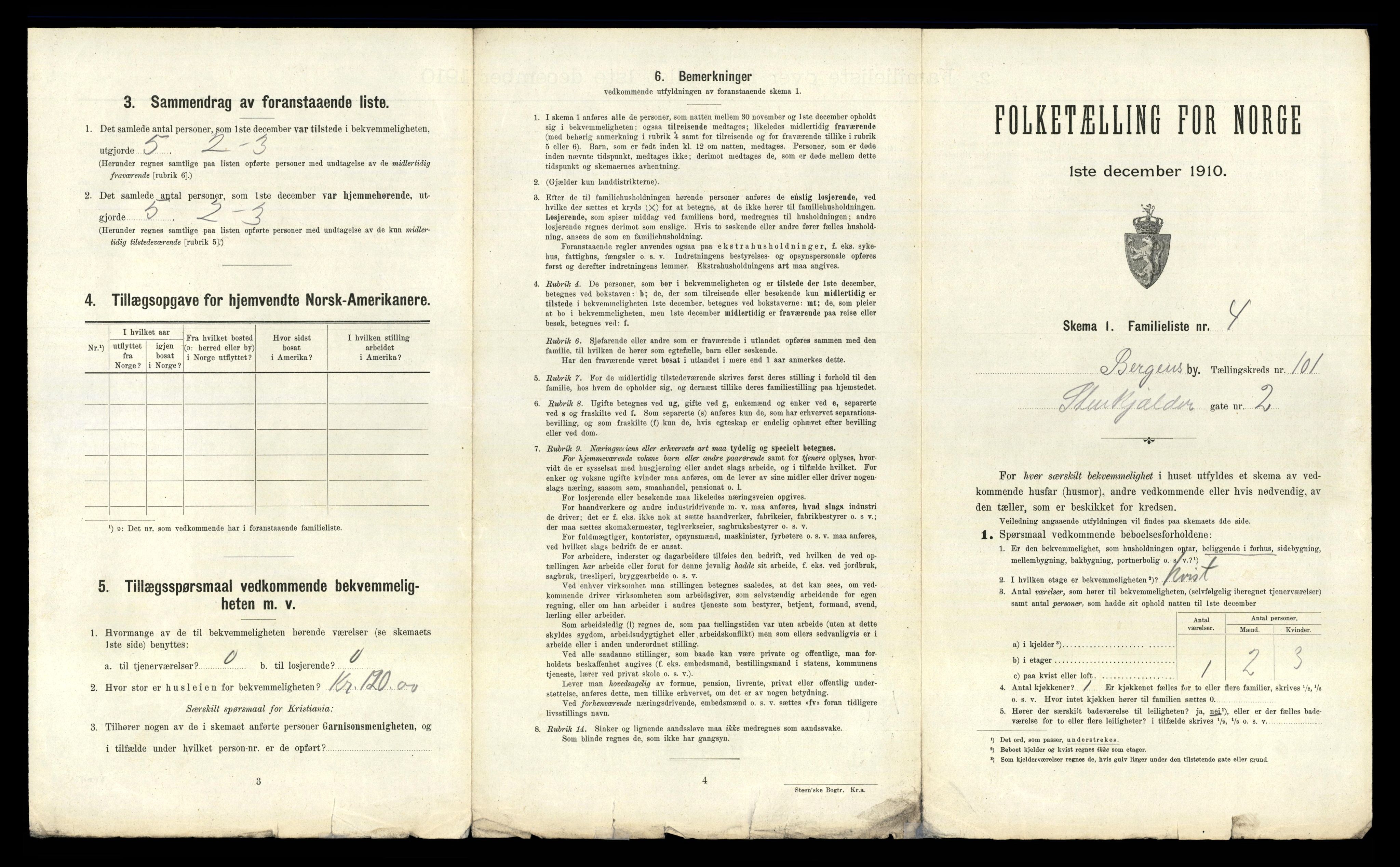 RA, 1910 census for Bergen, 1910, p. 35037