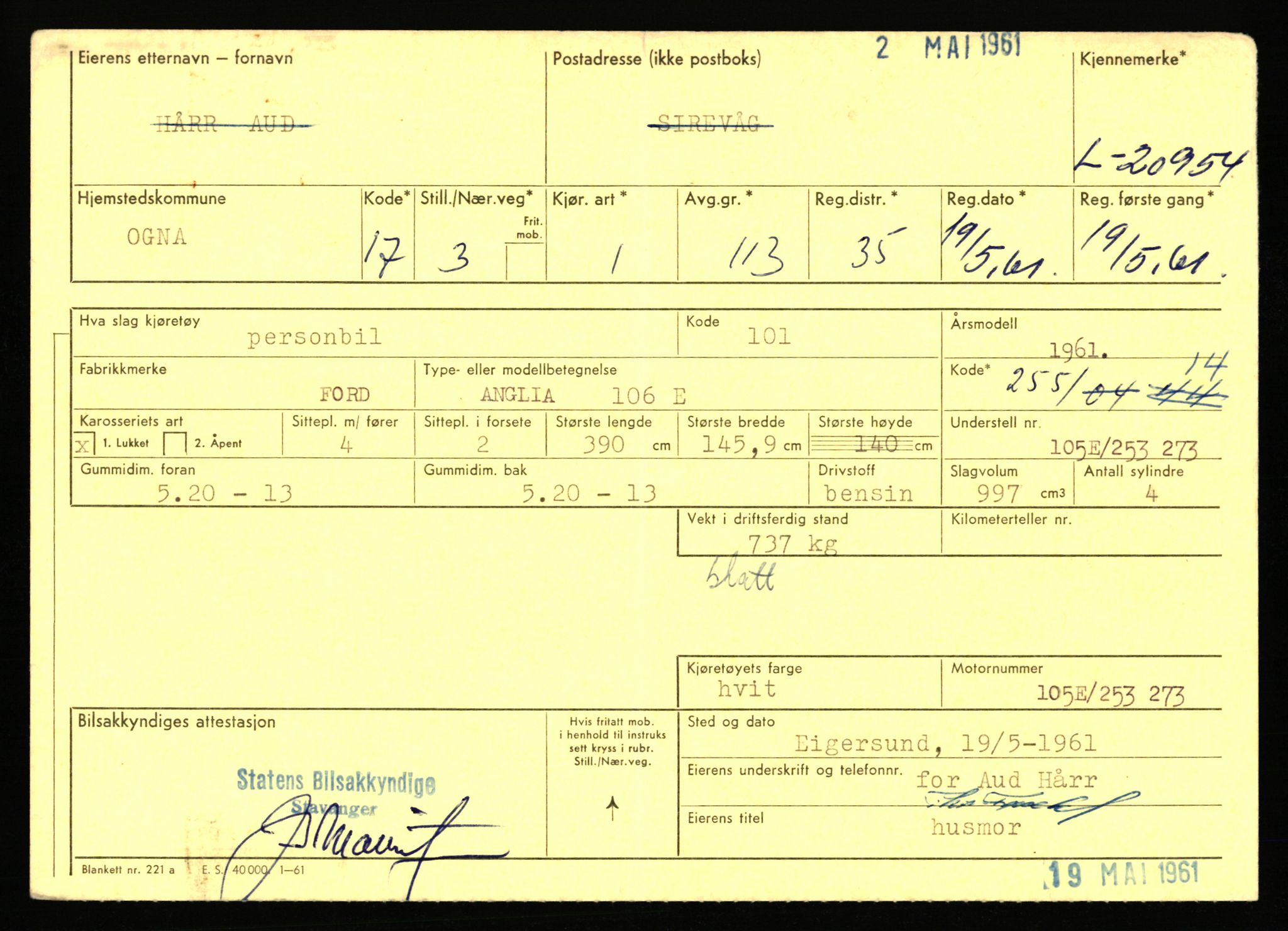 Stavanger trafikkstasjon, AV/SAST-A-101942/0/F/L0037: L-20500 - L-21499, 1930-1971, p. 1419