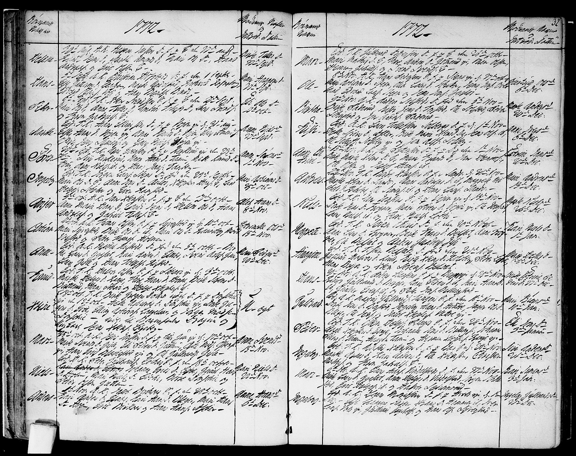 Asker prestekontor Kirkebøker, AV/SAO-A-10256a/F/Fa/L0003: Parish register (official) no. I 3, 1767-1807, p. 32