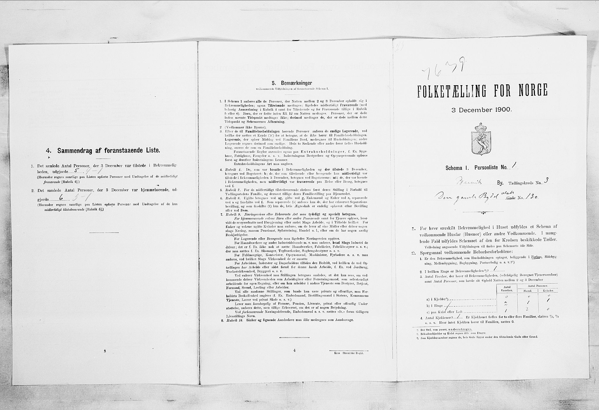 SAKO, 1900 census for Brevik, 1900, p. 793