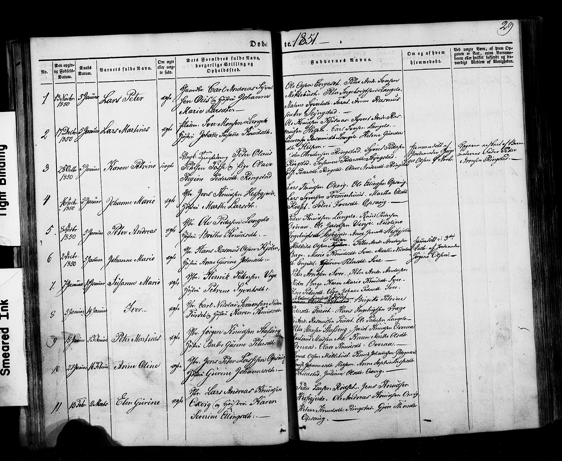 Ministerialprotokoller, klokkerbøker og fødselsregistre - Møre og Romsdal, AV/SAT-A-1454/520/L0275: Parish register (official) no. 520A05, 1844-1881, p. 29