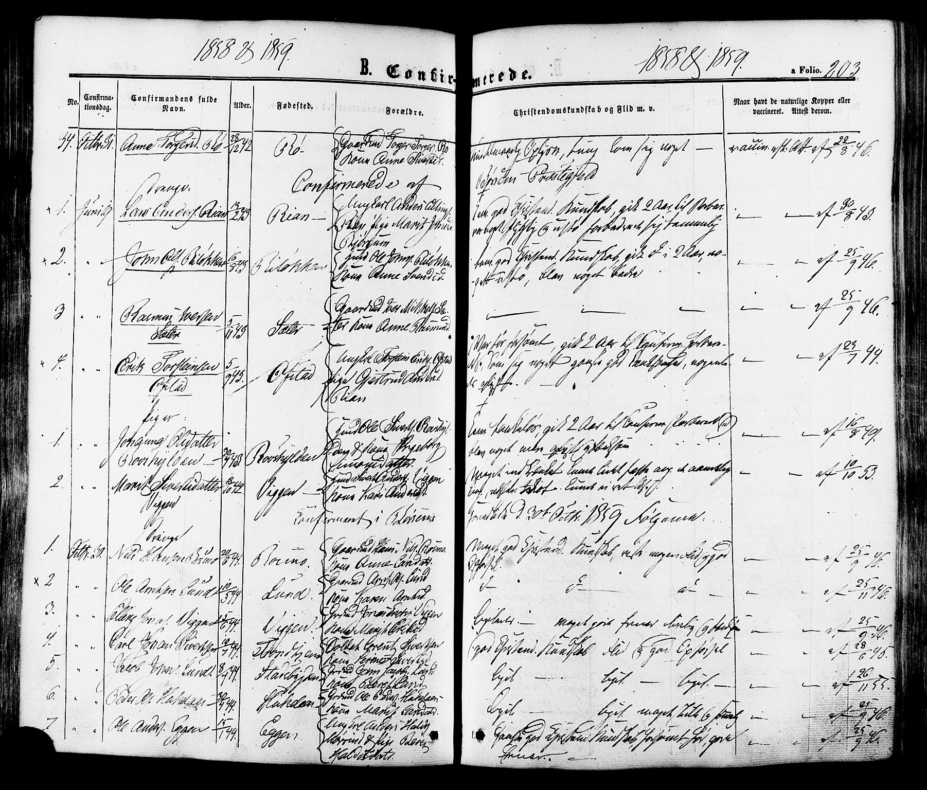 Ministerialprotokoller, klokkerbøker og fødselsregistre - Sør-Trøndelag, SAT/A-1456/665/L0772: Parish register (official) no. 665A07, 1856-1878, p. 203