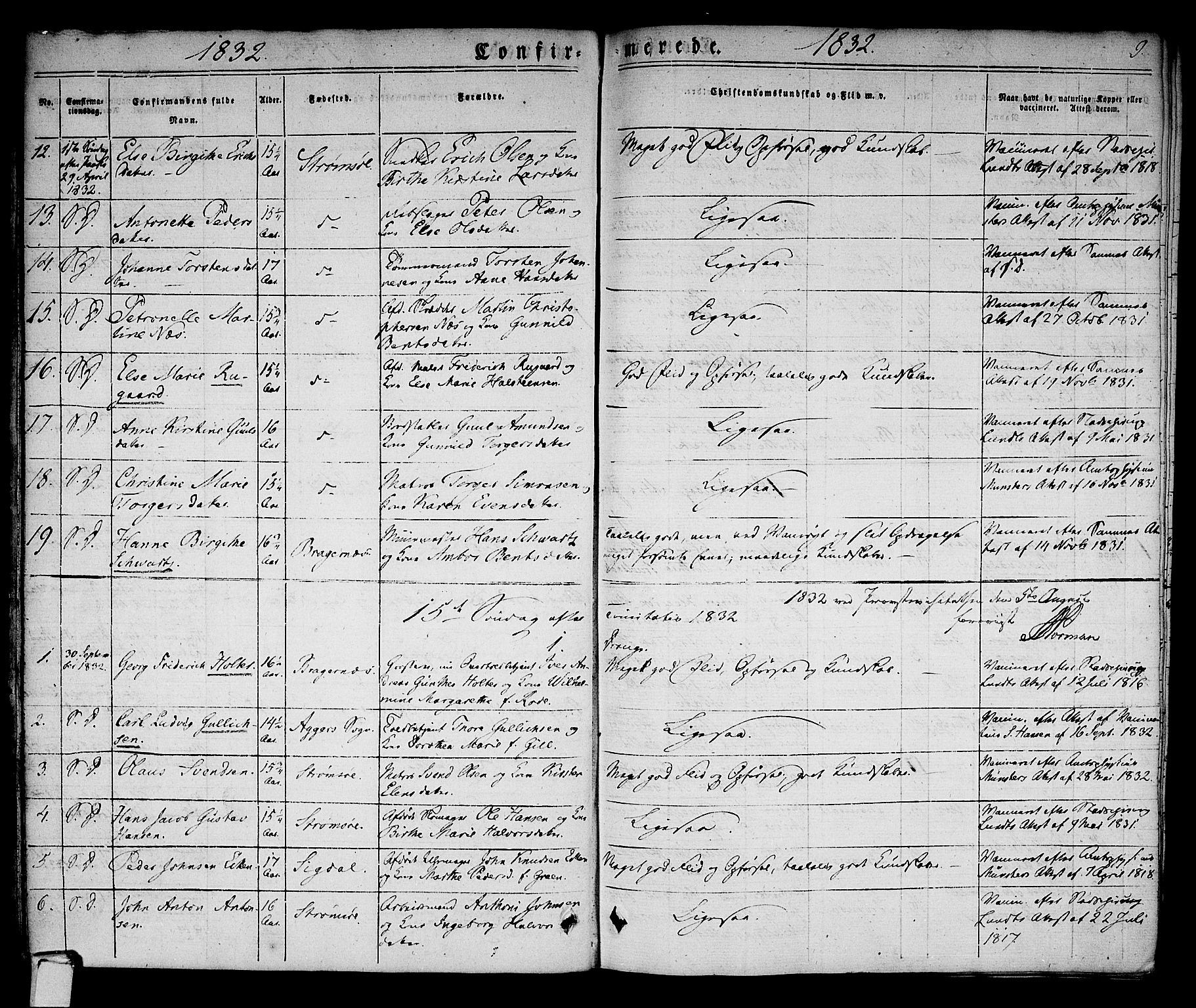 Strømsø kirkebøker, AV/SAKO-A-246/F/Fa/L0013: Parish register (official) no. I 13, 1830-1847, p. 9