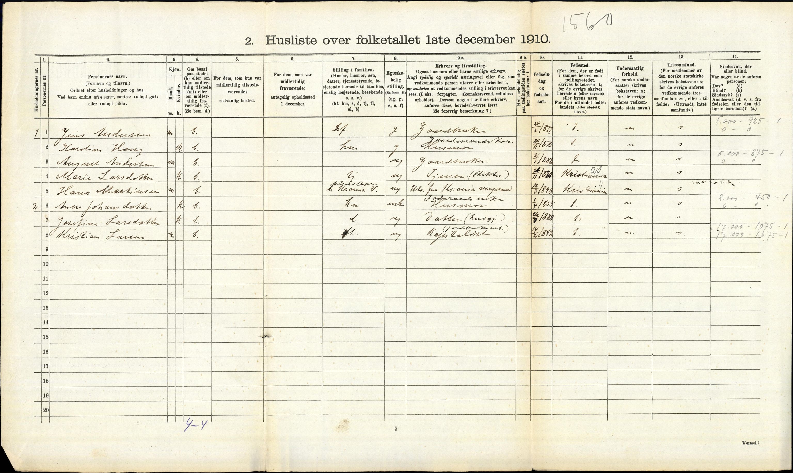 RA, 1910 census for Trøgstad, 1910, p. 152