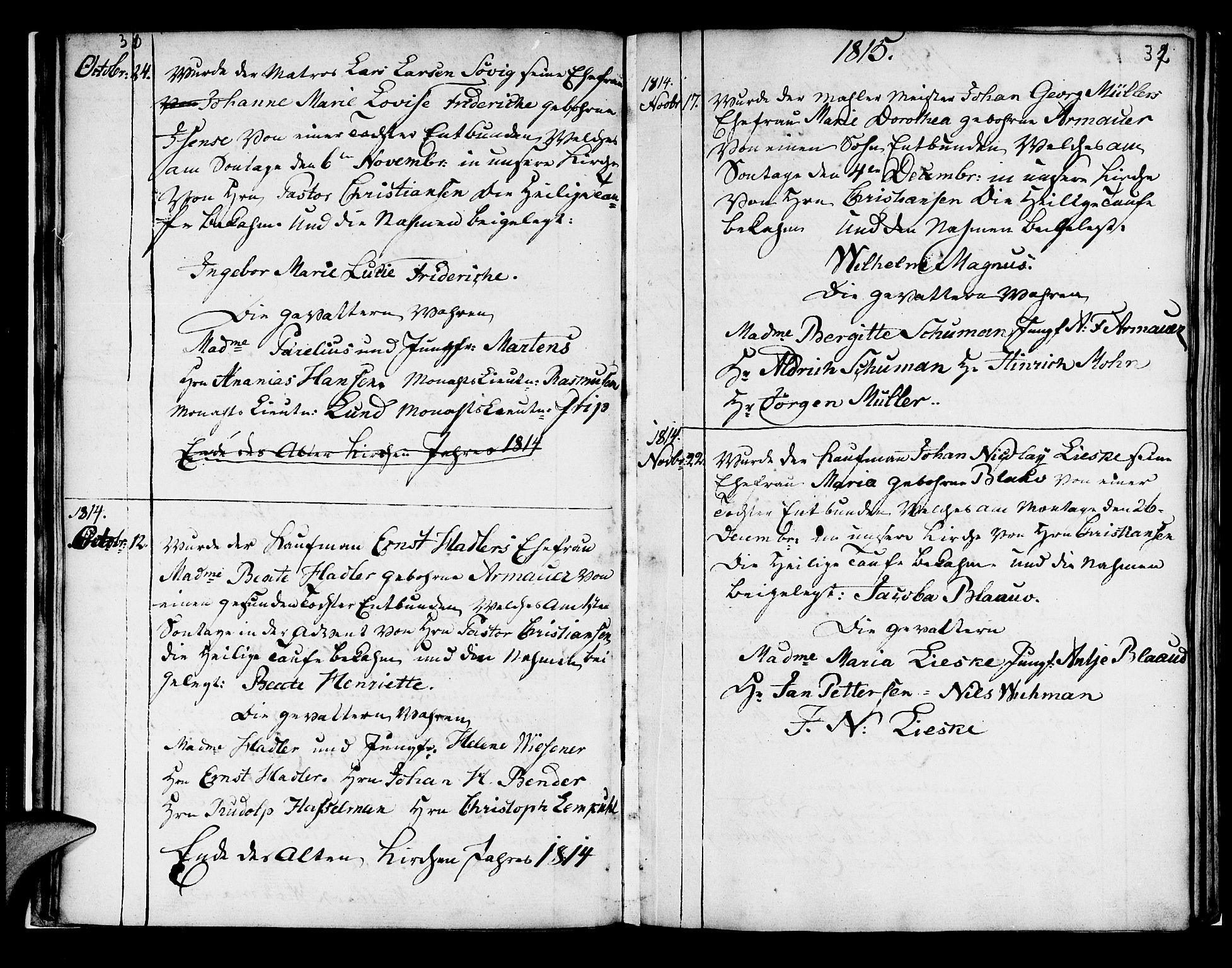 Mariakirken Sokneprestembete, SAB/A-76901/H/Haa/L0004: Parish register (official) no. A 4, 1807-1815, p. 30-31