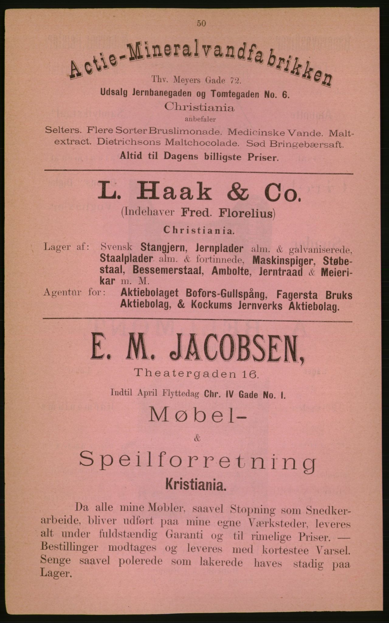 Kristiania/Oslo adressebok, PUBL/-, 1882, p. 50