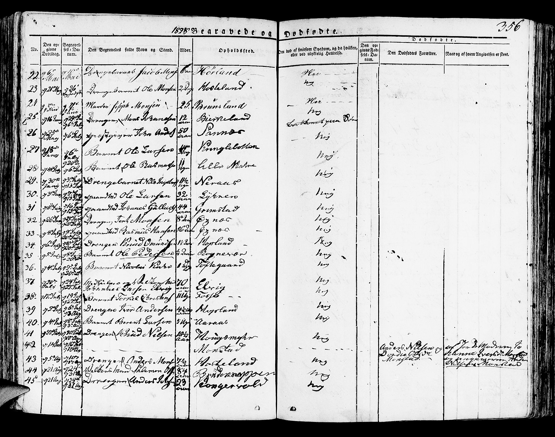 Lindås Sokneprestembete, SAB/A-76701/H/Haa: Parish register (official) no. A 8, 1823-1836, p. 356
