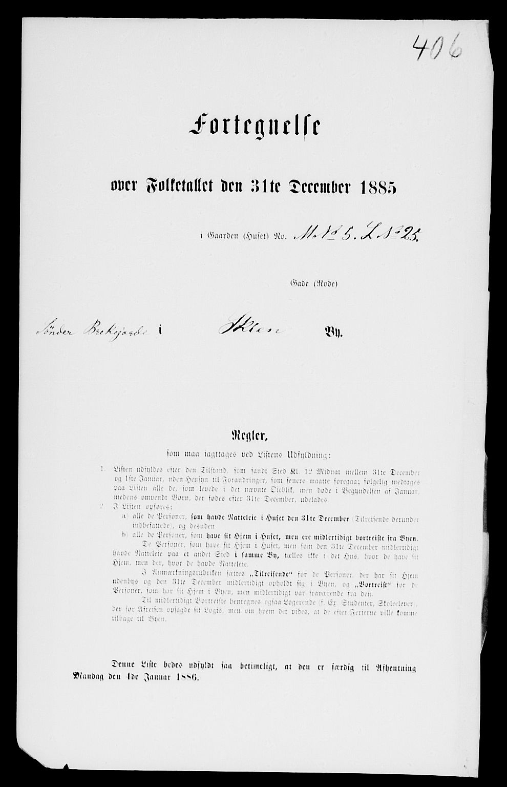 SAKO, 1885 census for 0806 Skien, 1885, p. 815