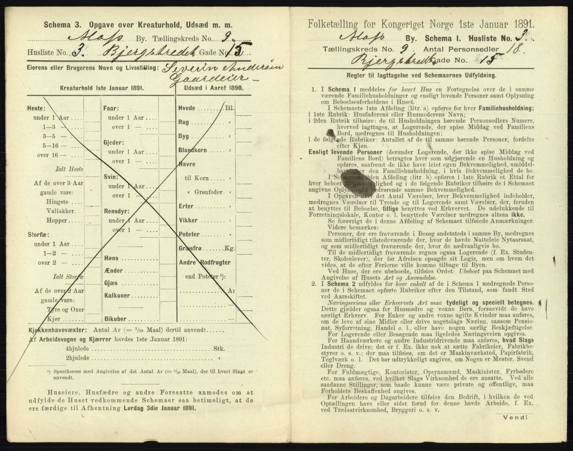 RA, 1891 census for 0104 Moss, 1891, p. 644