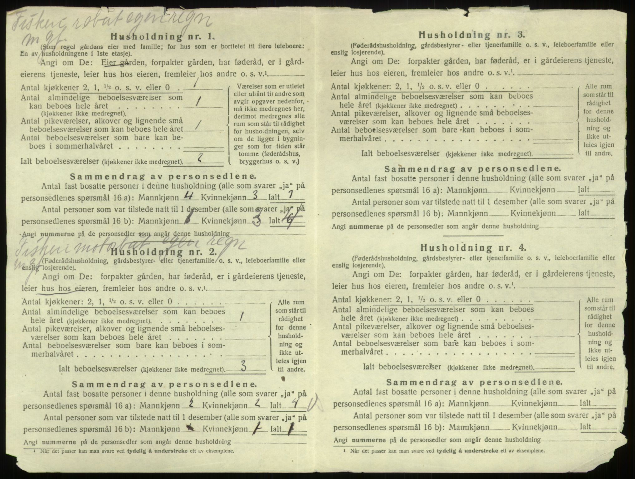 SAB, 1920 census for Austrheim, 1920, p. 953