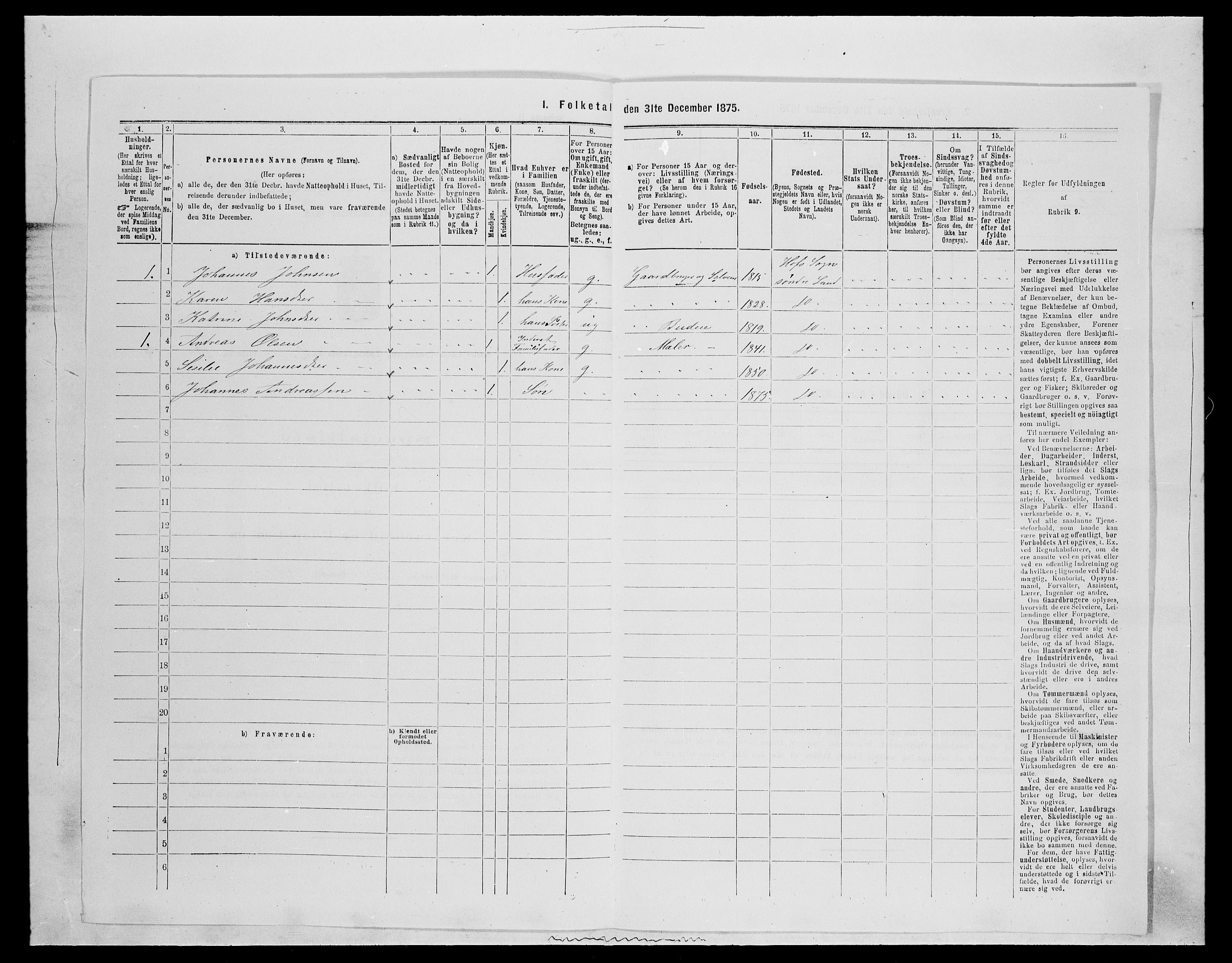 SAH, 1875 census for 0536P Søndre Land, 1875, p. 1478