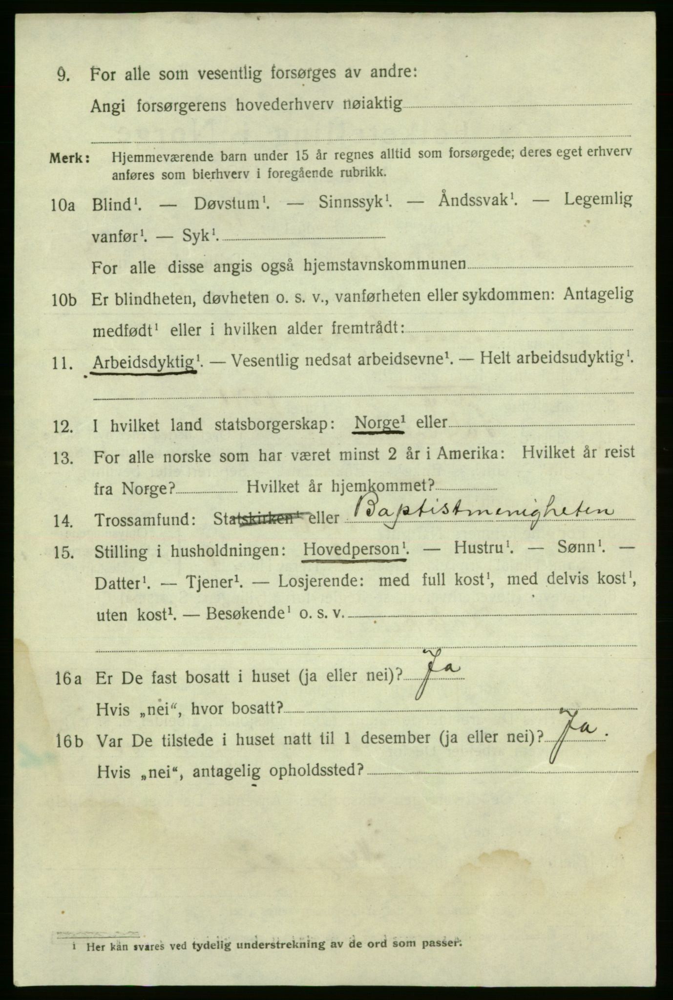 SAO, 1920 census for Fredrikshald, 1920, p. 14603