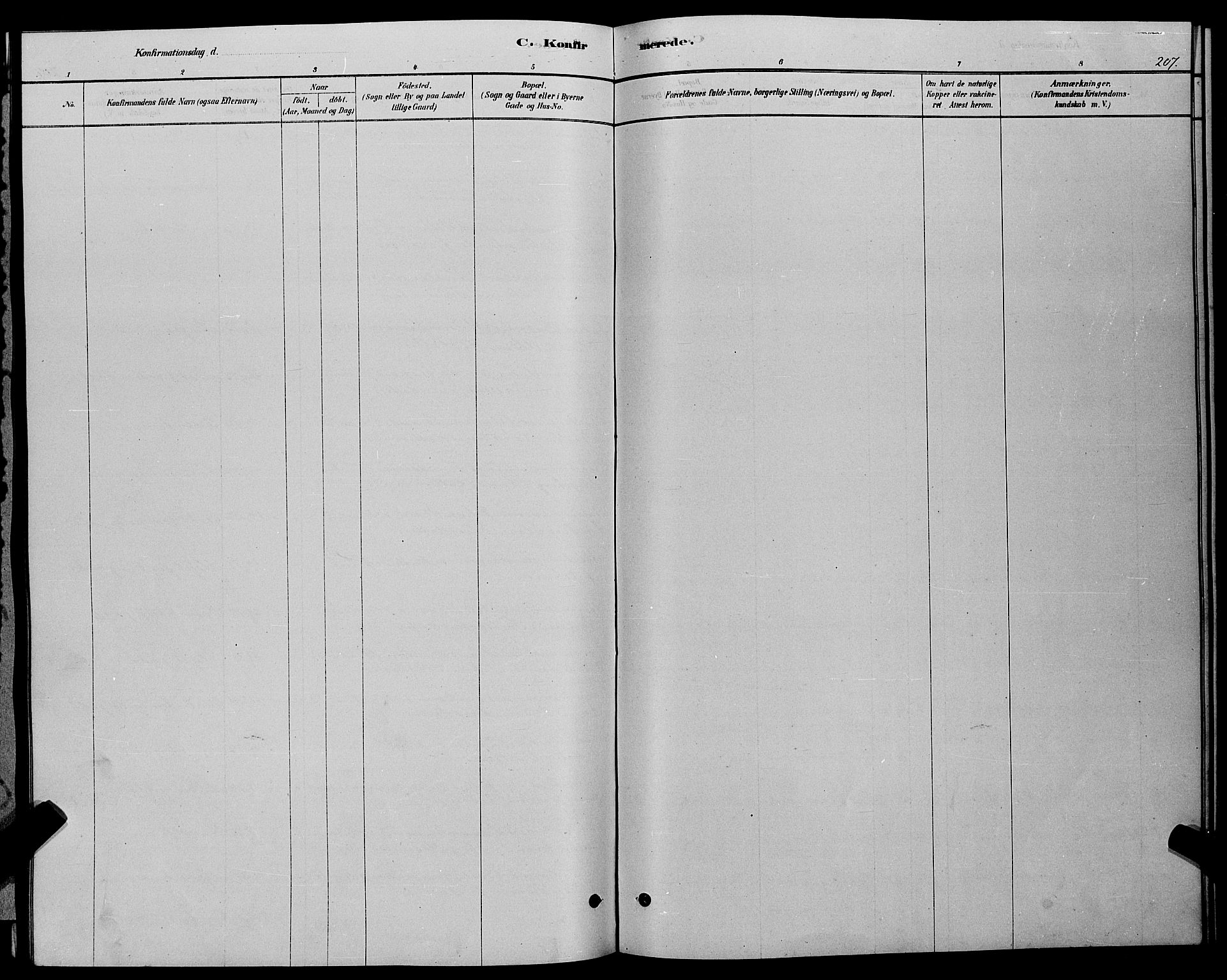 Ministerialprotokoller, klokkerbøker og fødselsregistre - Møre og Romsdal, SAT/A-1454/529/L0466: Parish register (copy) no. 529C03, 1878-1888, p. 207