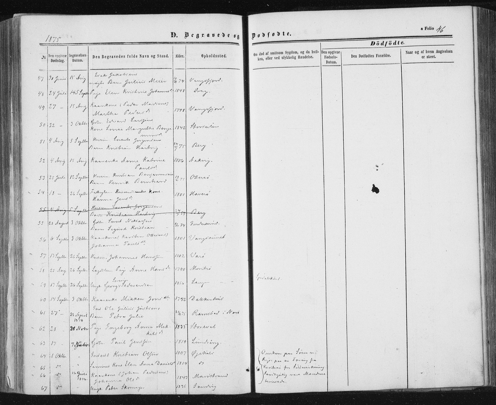 Ministerialprotokoller, klokkerbøker og fødselsregistre - Nord-Trøndelag, AV/SAT-A-1458/784/L0670: Parish register (official) no. 784A05, 1860-1876, p. 46