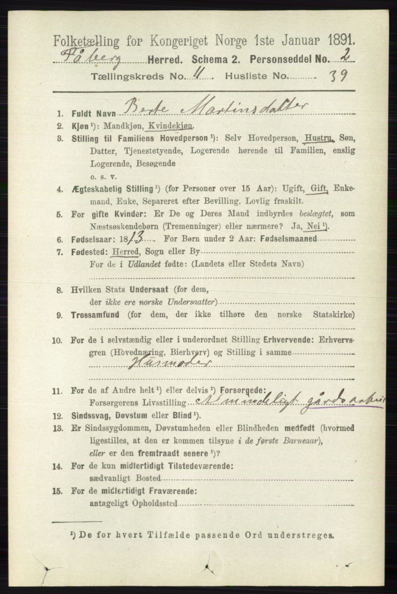 RA, 1891 census for 0524 Fåberg, 1891, p. 4684