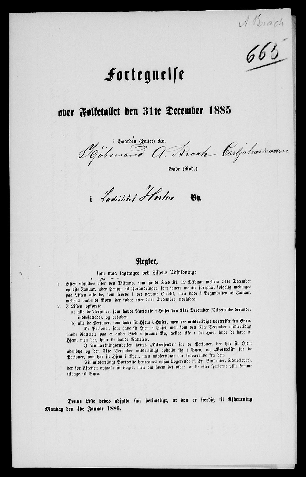 SAKO, 1885 census for 0703 Horten, 1885, p. 1334