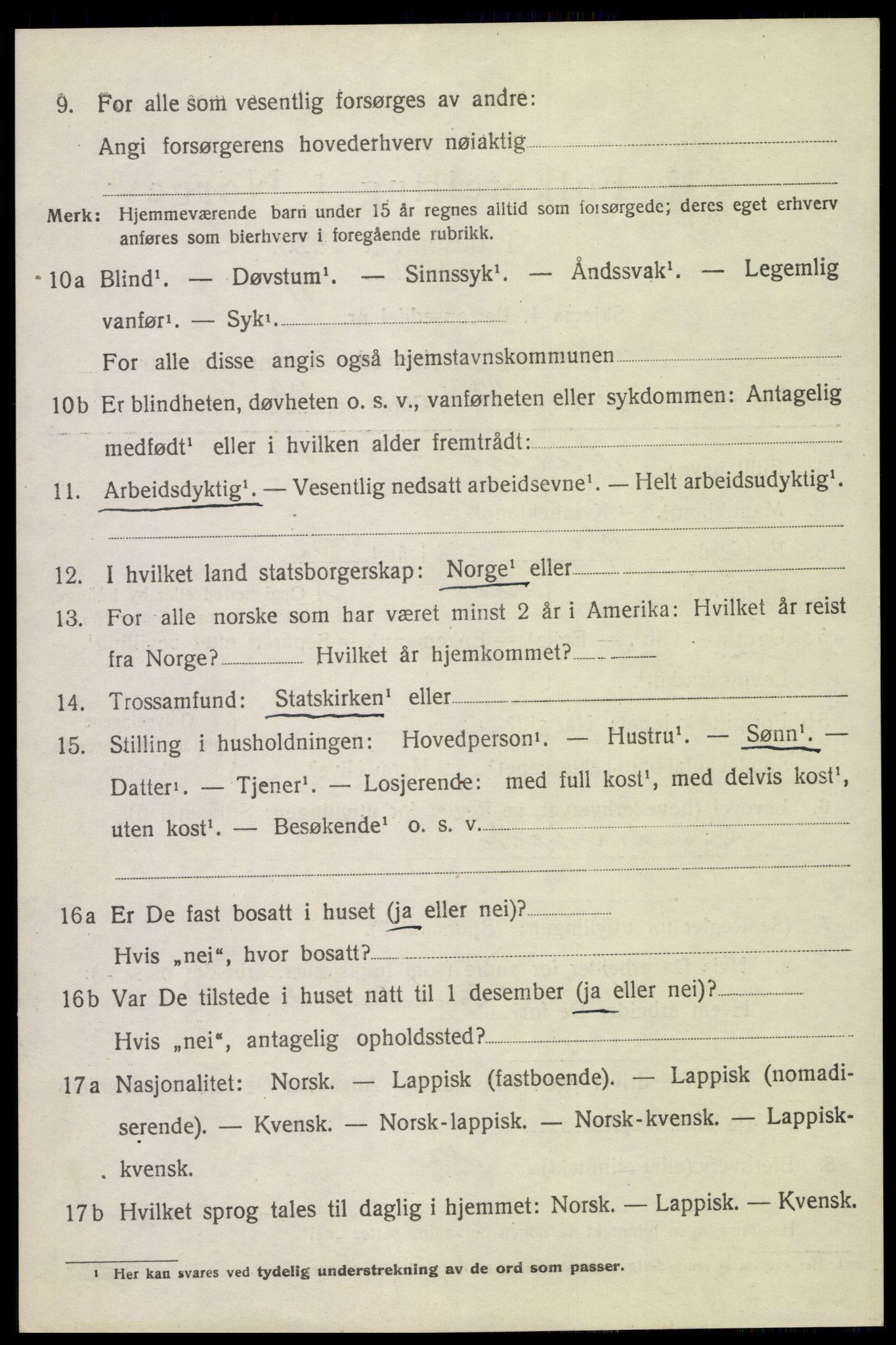 SAH, 1920 census for Eina, 1920, p. 1763