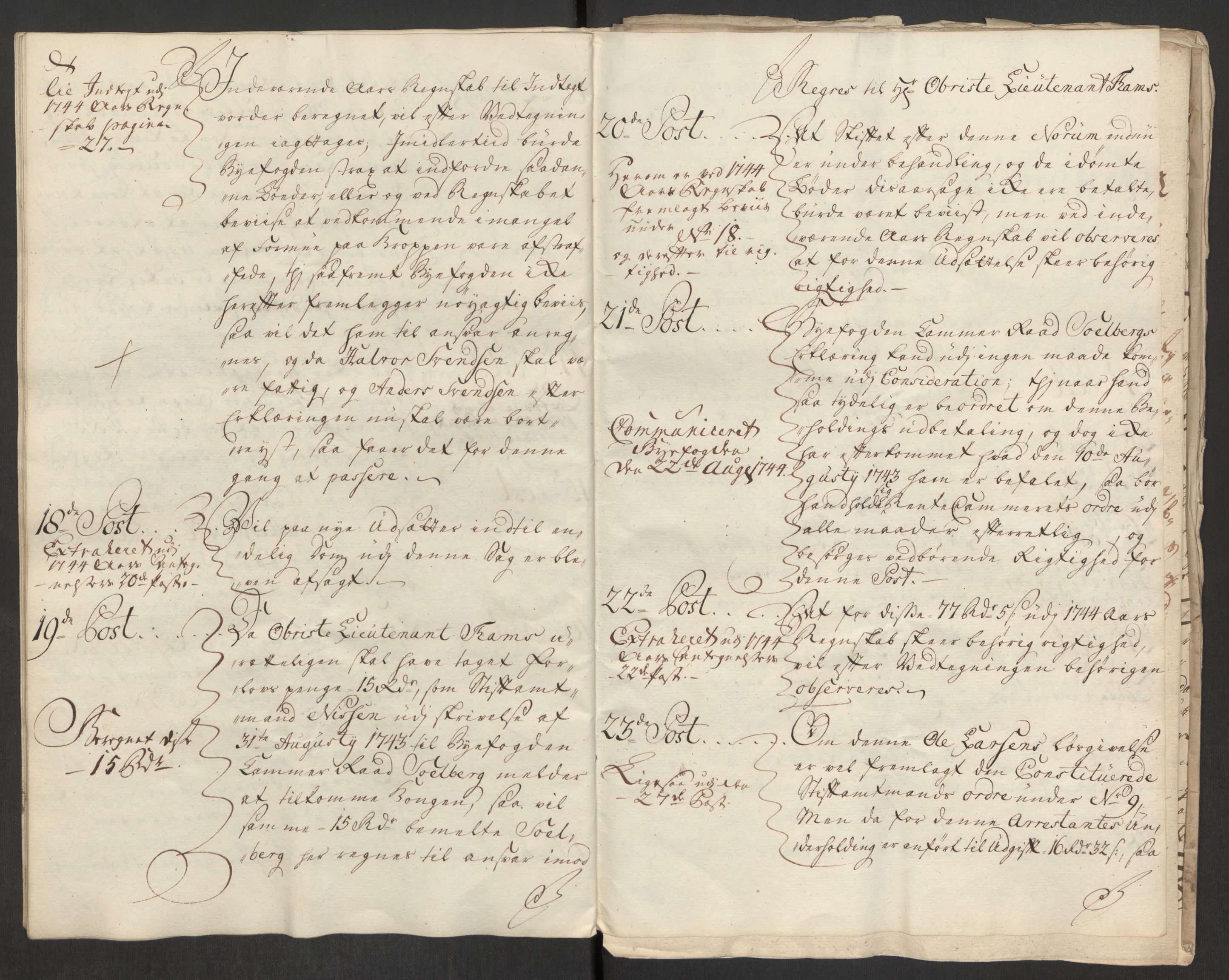 Rentekammeret inntil 1814, Reviderte regnskaper, Byregnskaper, AV/RA-EA-4066/R/Rs/L0541: [S22] Sikt og sakefall, 1743-1746, p. 96