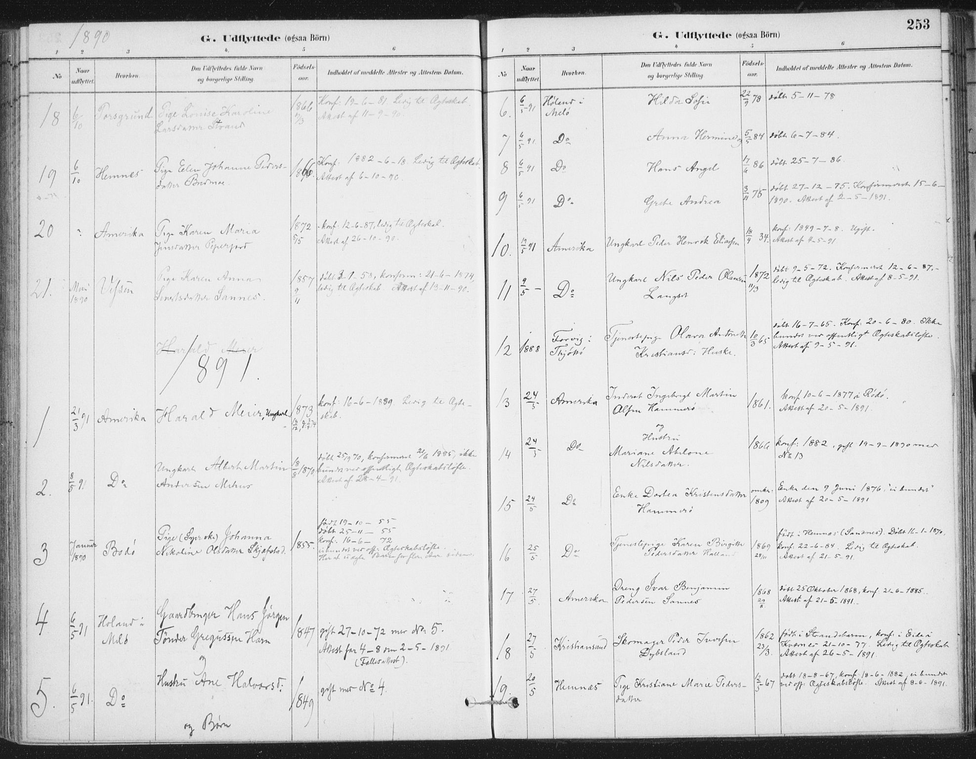 Ministerialprotokoller, klokkerbøker og fødselsregistre - Nordland, AV/SAT-A-1459/838/L0553: Parish register (official) no. 838A11, 1880-1910, p. 253