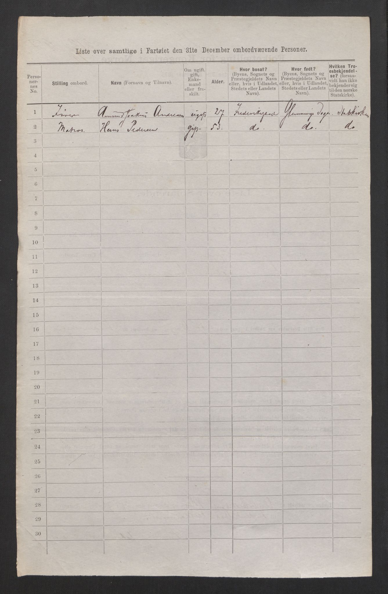 RA, 1875 census, lists of crew on ships: Ships in domestic ports, 1875, p. 43