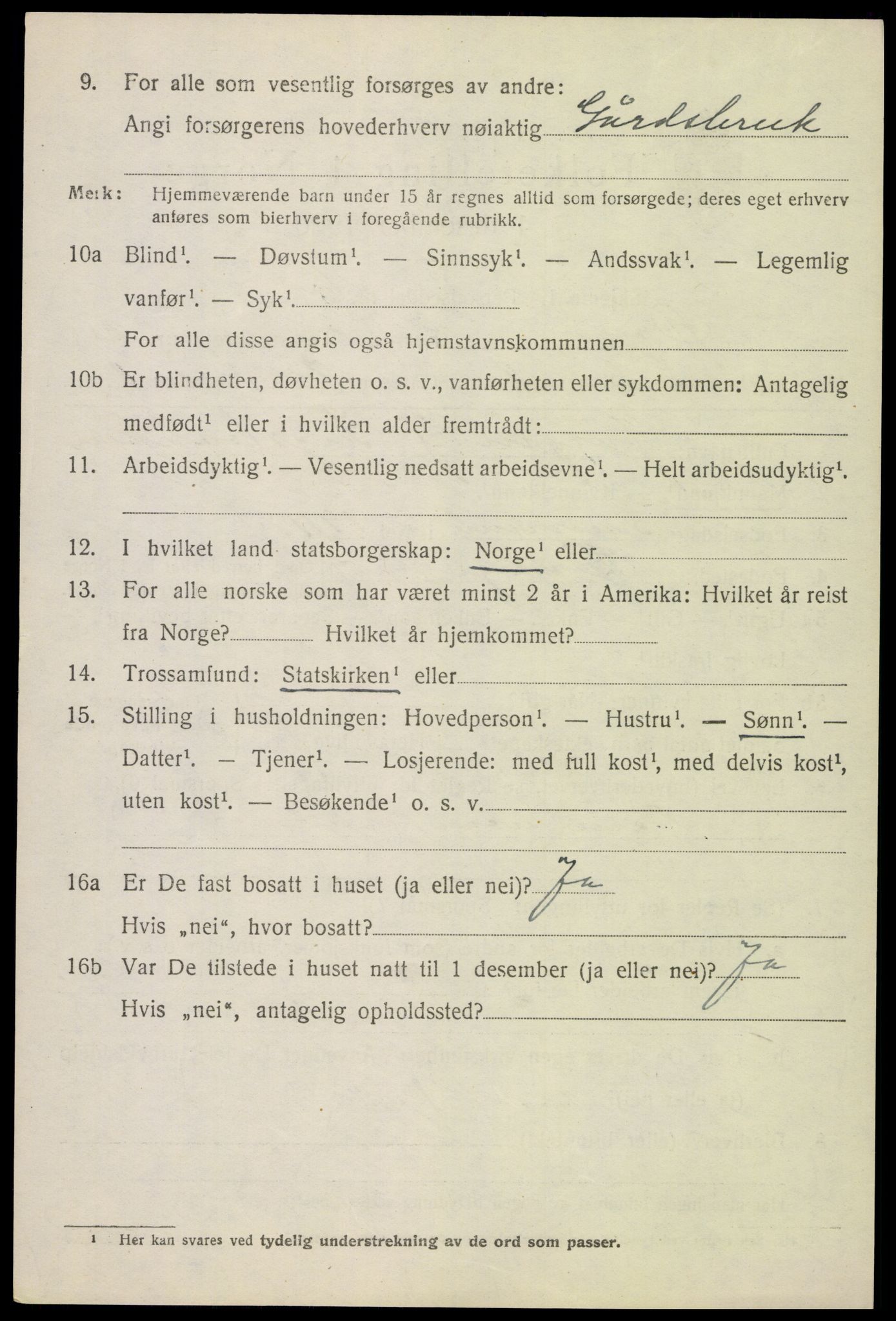 SAH, 1920 census for Øyer, 1920, p. 2140