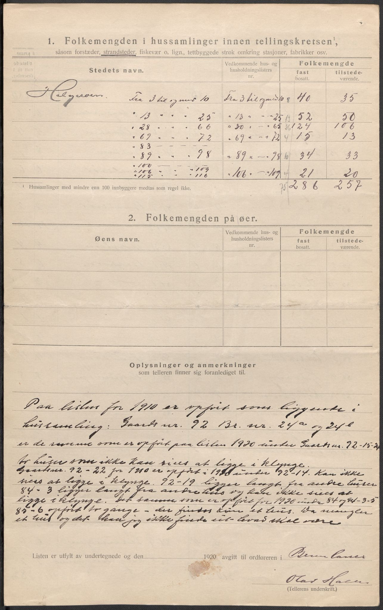 SAKO, 1920 census for Brunlanes, 1920, p. 39