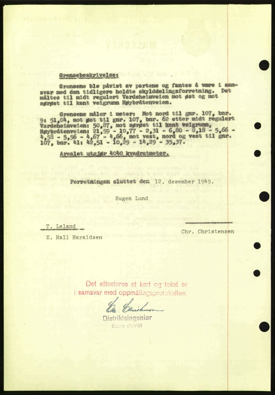 Oslo byskriverembete, AV/SAO-A-10227/G/Gb/Gbd/Gbda/L0017: Mortgage book no. A215, 1949-1950, Diary no: : 15630/1949