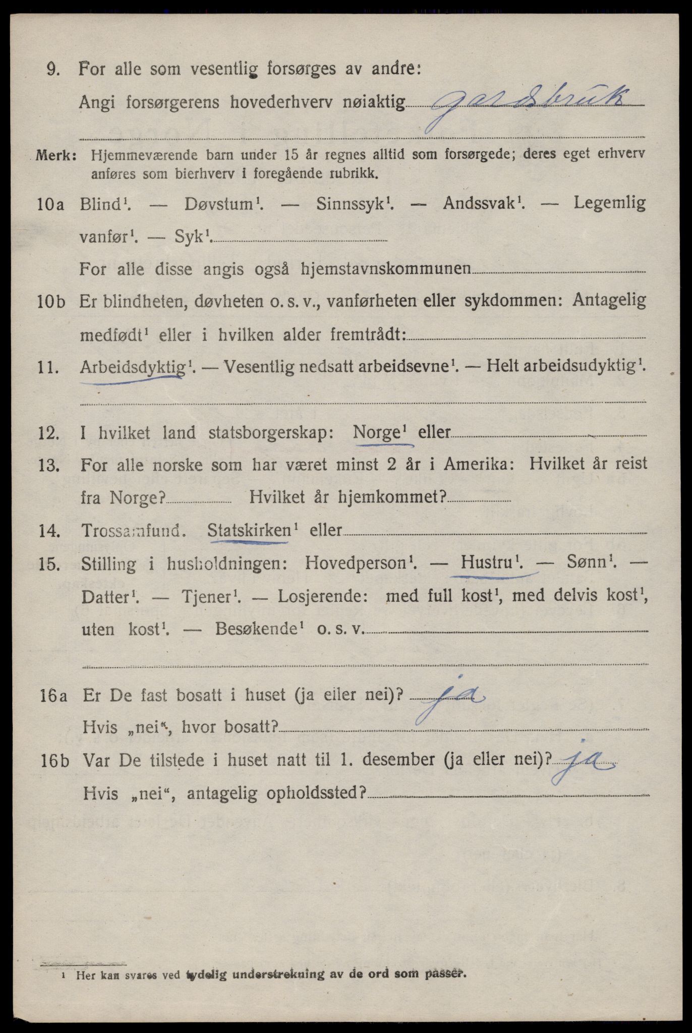 SAST, 1920 census for Mosterøy, 1920, p. 2545