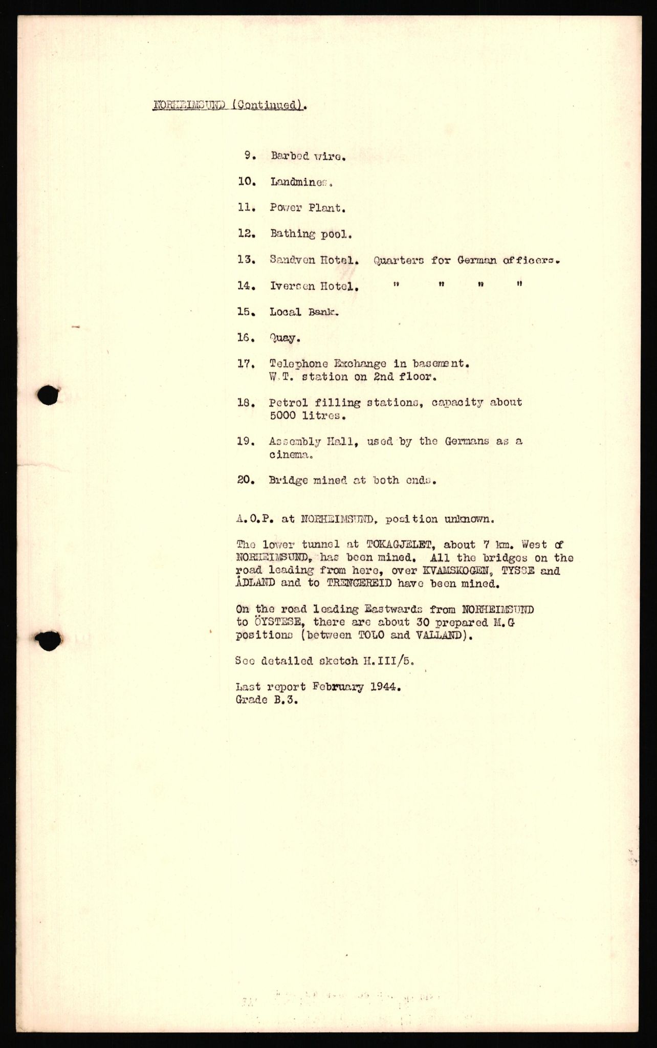 Forsvaret, Forsvarets overkommando II, AV/RA-RAFA-3915/D/Dd/L0017: Sogn og Fjordane / Hordaland, 1943-1945, p. 101