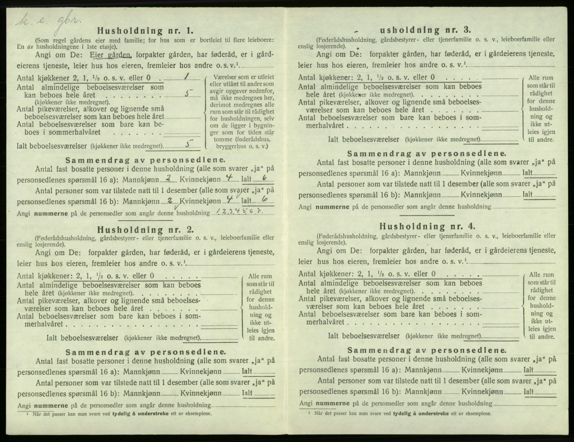 SAB, 1920 census for Fana, 1920, p. 2568