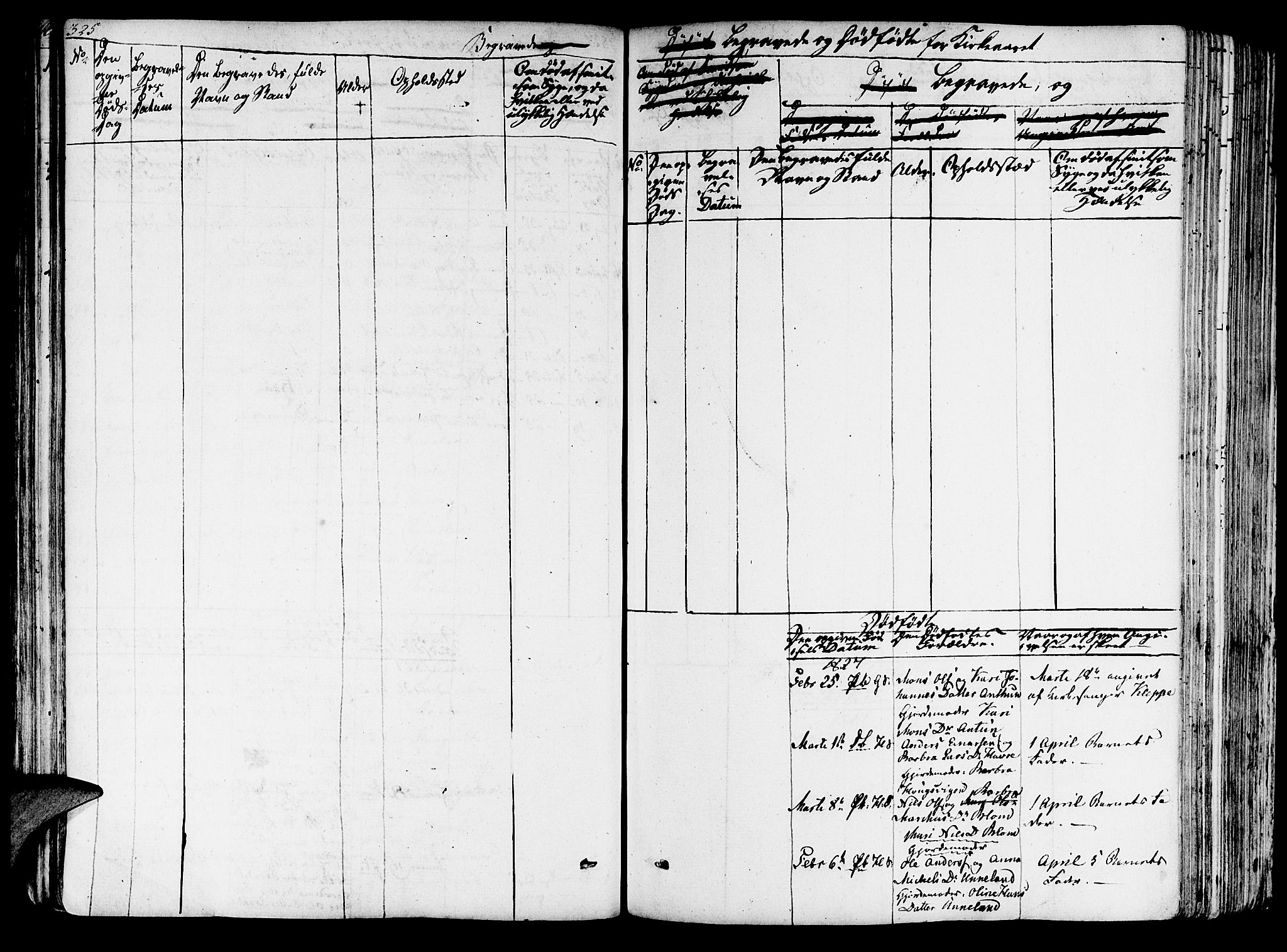 Haus sokneprestembete, AV/SAB-A-75601/H/Haa: Parish register (official) no. A 13, 1821-1827, p. 325