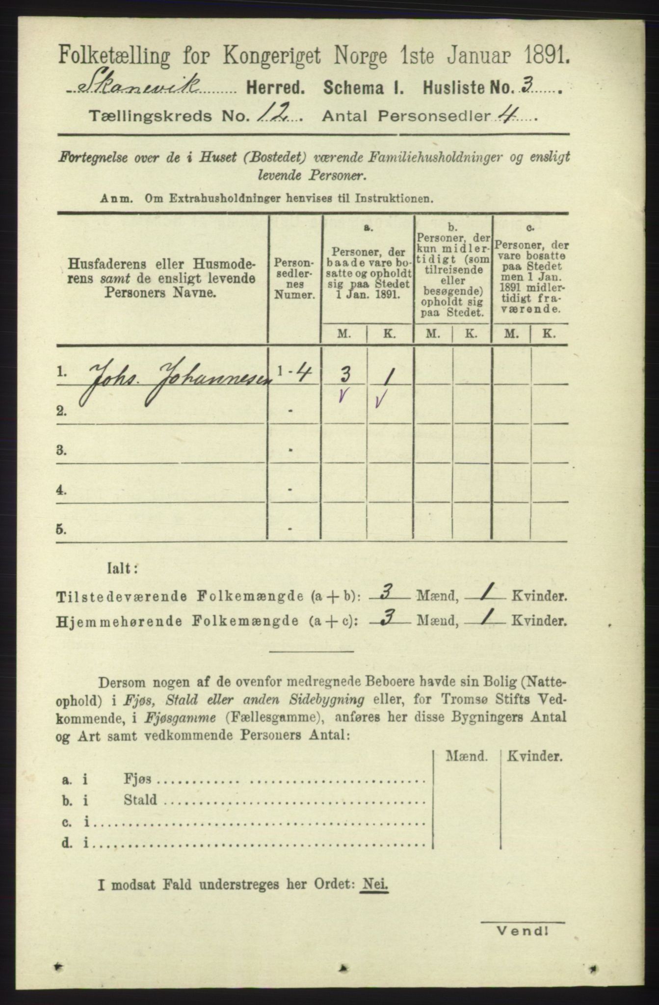 RA, 1891 census for 1212 Skånevik, 1891, p. 3712