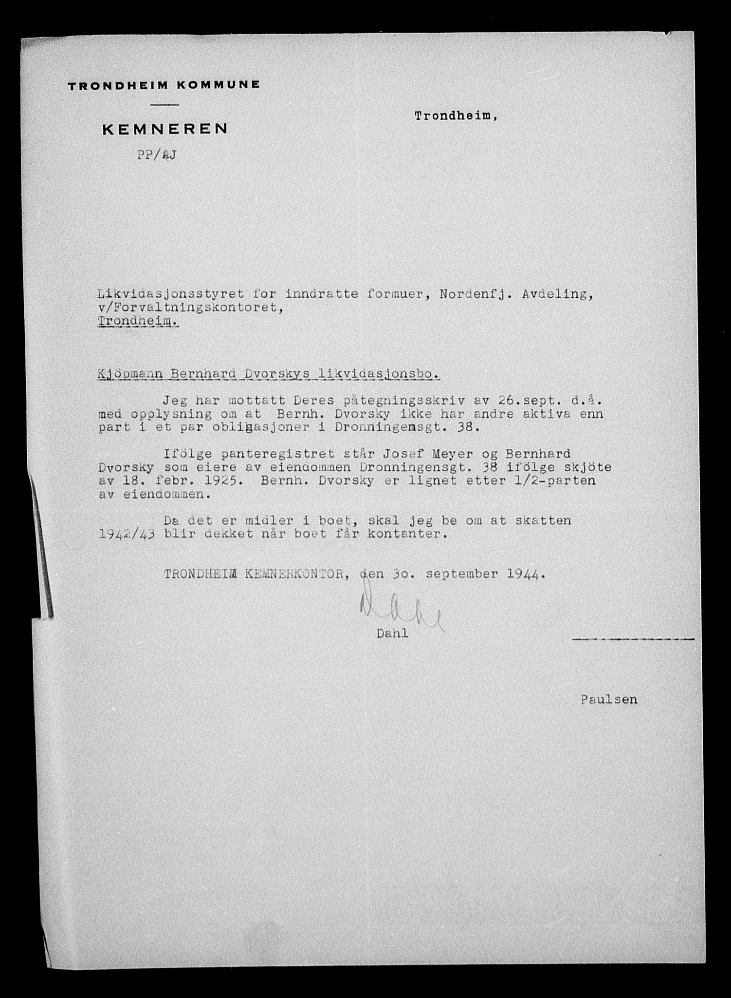 Justisdepartementet, Tilbakeføringskontoret for inndratte formuer, AV/RA-S-1564/H/Hc/Hca/L0905: --, 1945-1947, p. 613