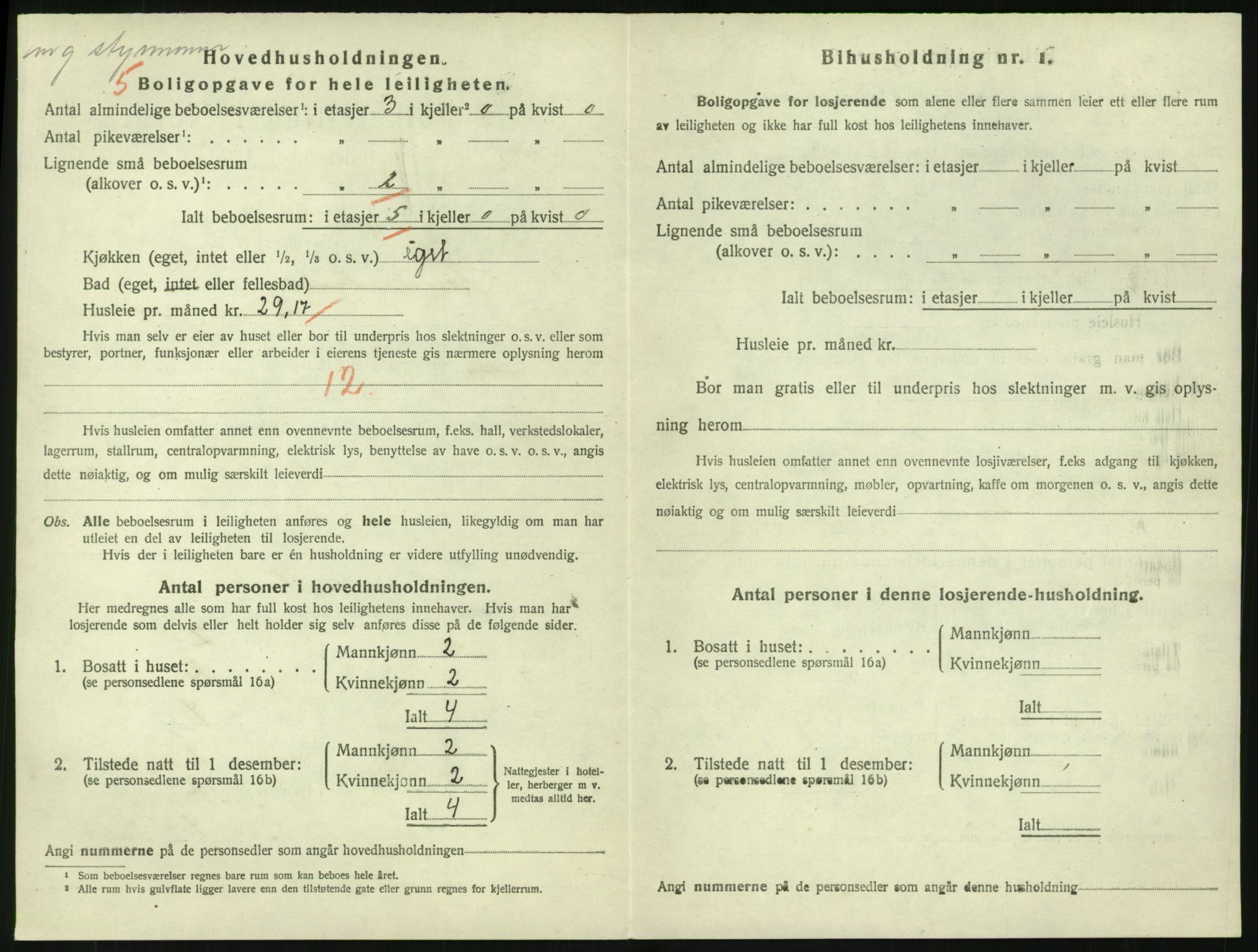 SAK, 1920 census for Tvedestrand, 1920, p. 1190