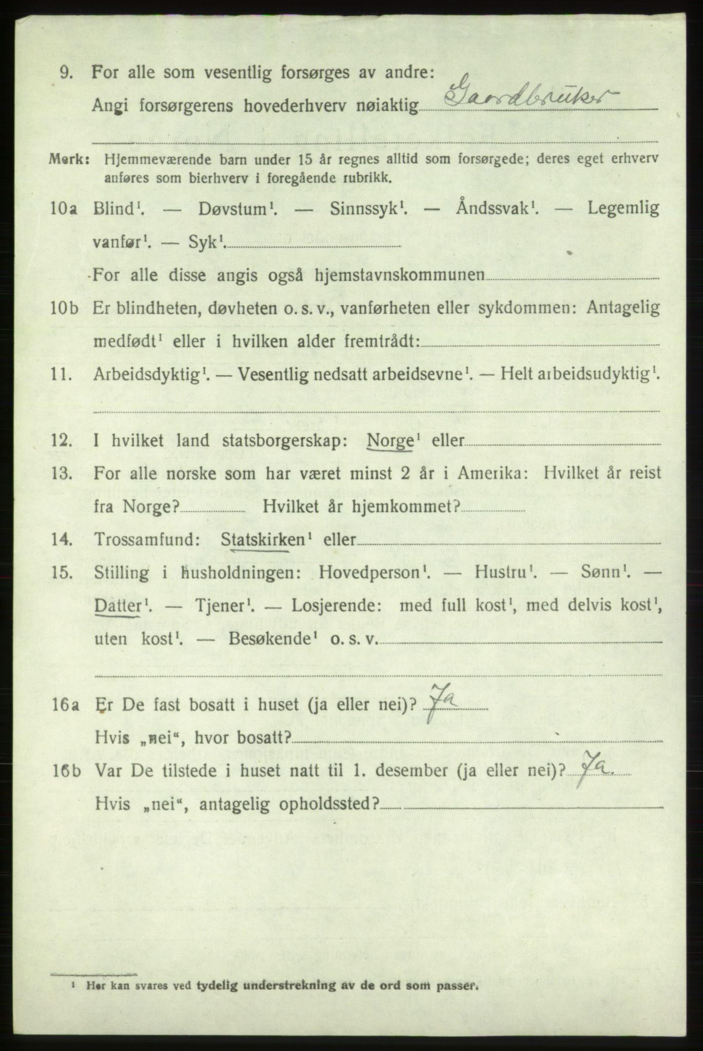 SAB, 1920 census for Vikebygd, 1920, p. 2166