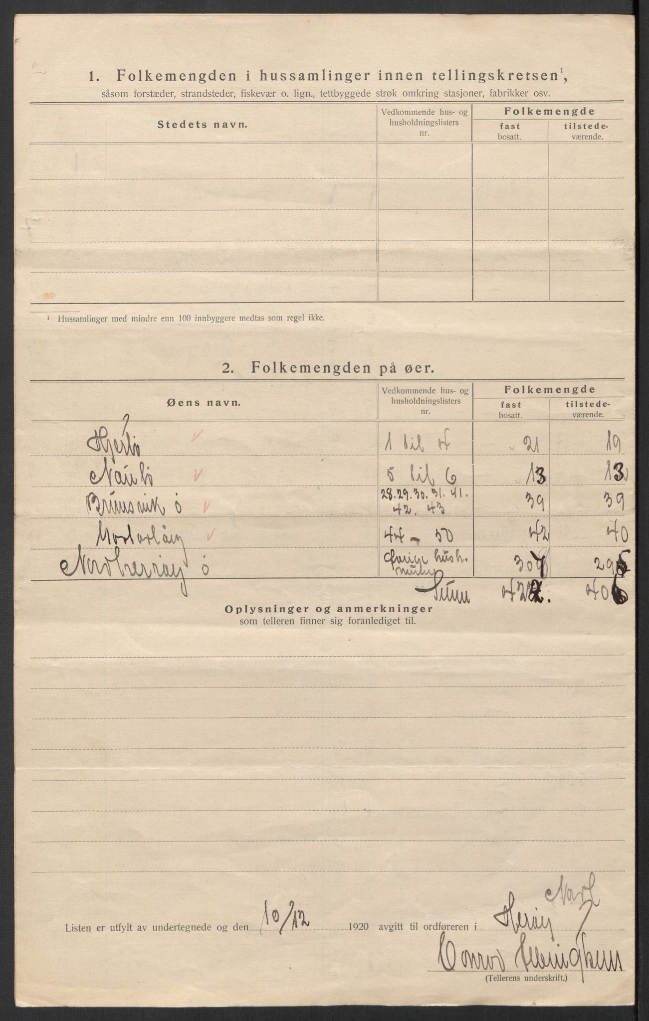 SAT, 1920 census for Herøy, 1920, p. 17