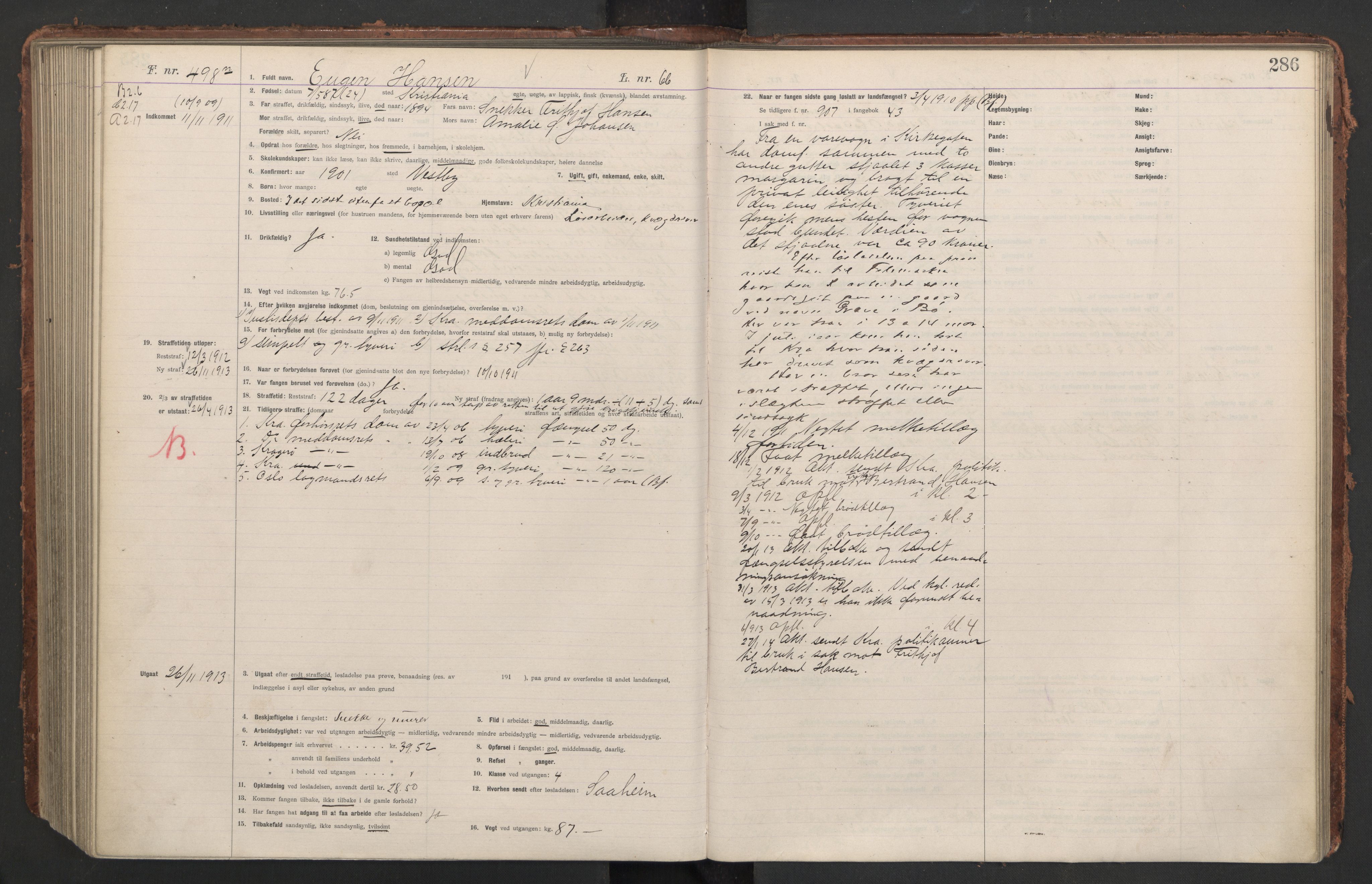 Botsfengslet, AV/RA-S-1539/D/Db/Dbb/L0044: 213n - 553n, 1910-1912, p. 286