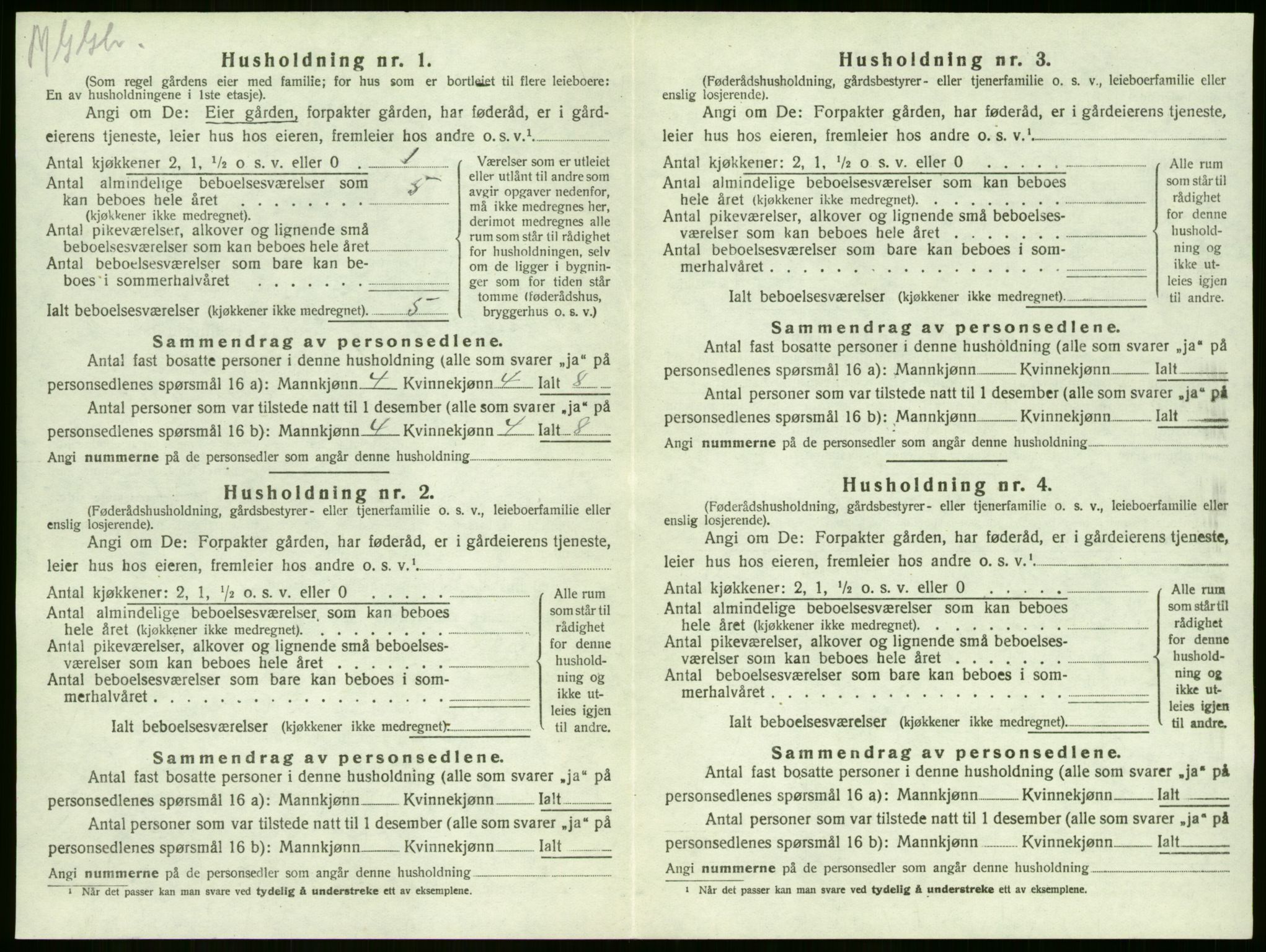 SAKO, 1920 census for Sandeherred, 1920, p. 1441
