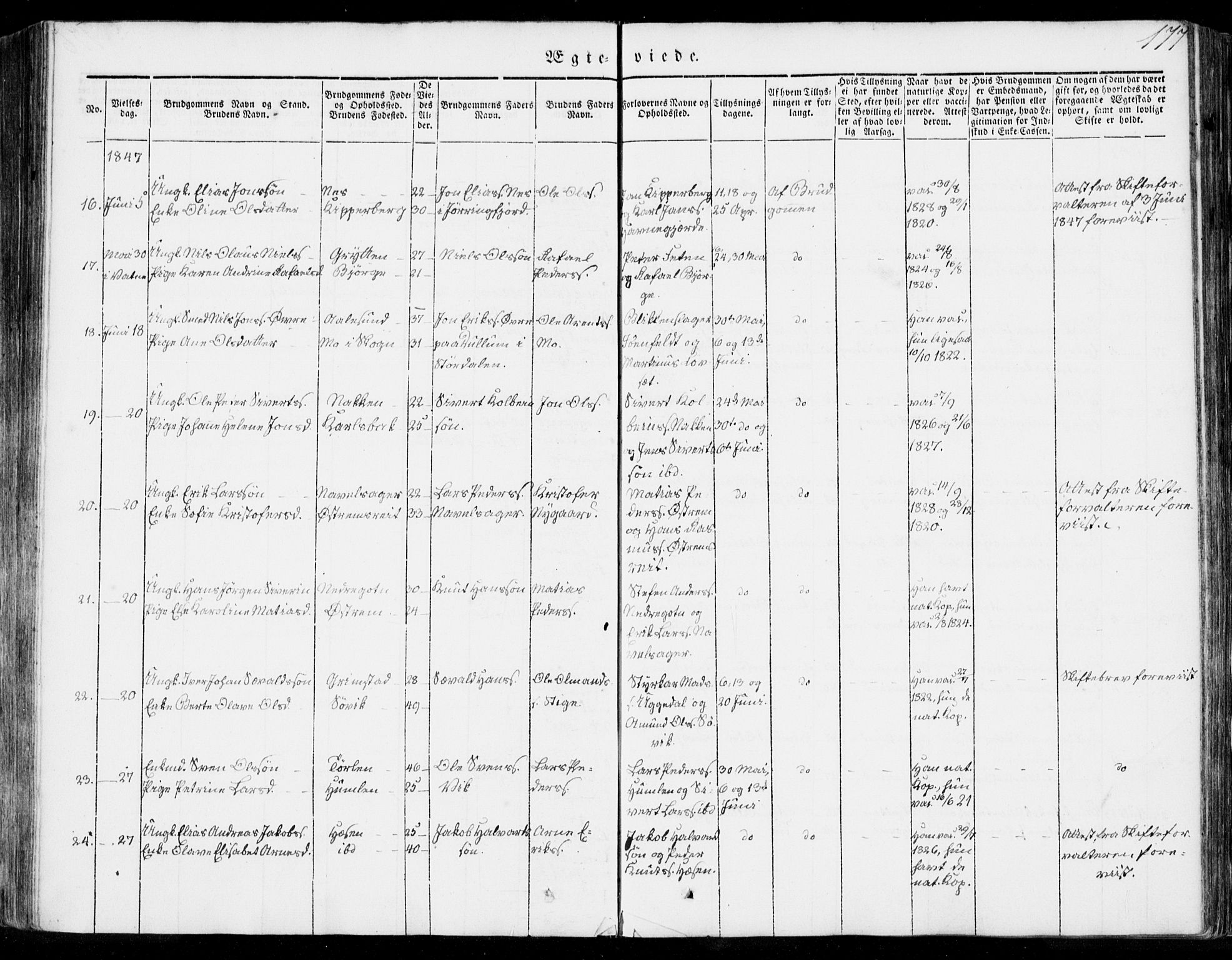 Ministerialprotokoller, klokkerbøker og fødselsregistre - Møre og Romsdal, AV/SAT-A-1454/528/L0396: Parish register (official) no. 528A07, 1839-1847, p. 177