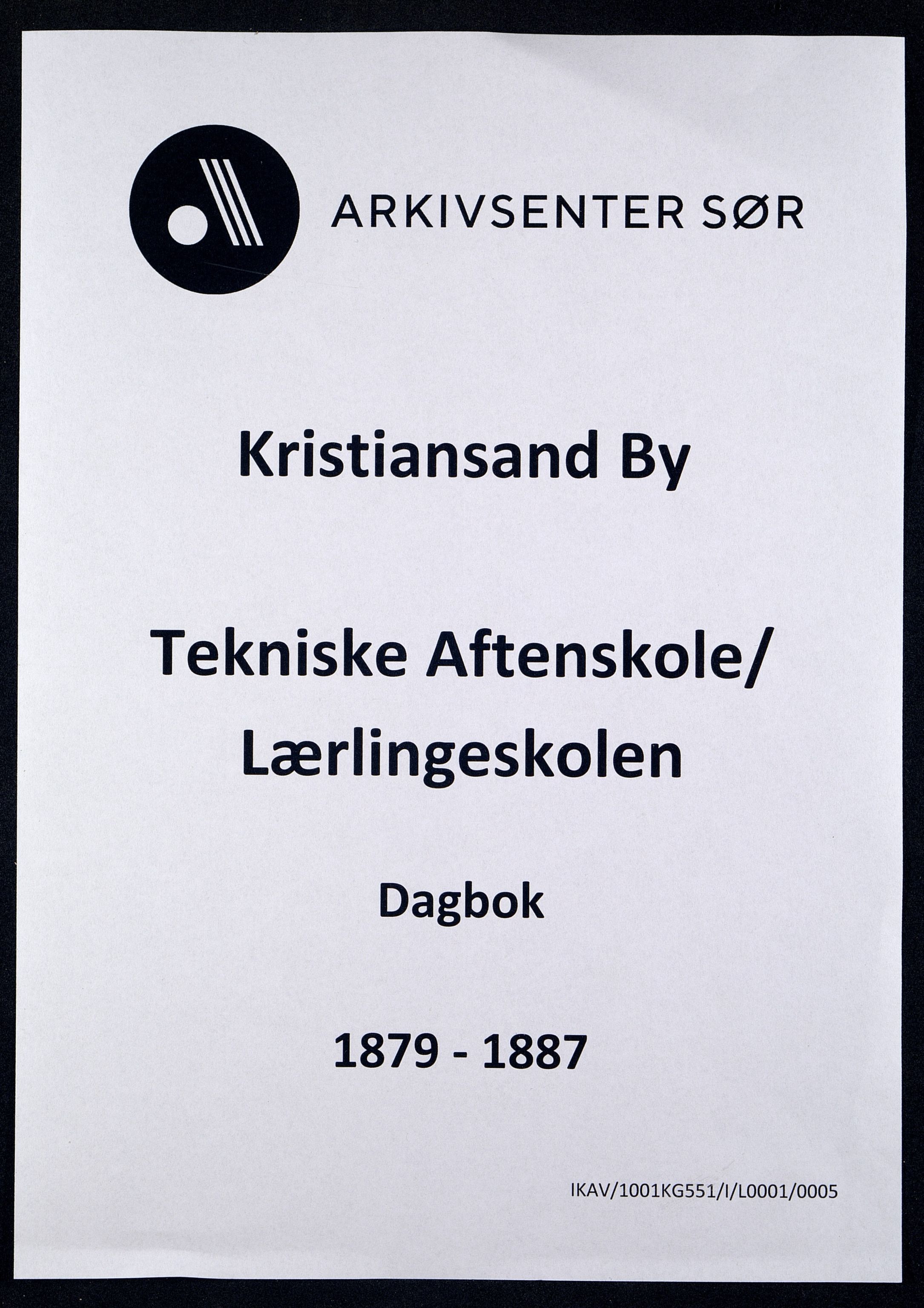 Kristiansand By - Kristiansand Tekniske Aftenskole/Lærlingeskolen, IKAV/1001KG551/I/L0001/0005: Dagbøker / Dagbok, 1879-1887