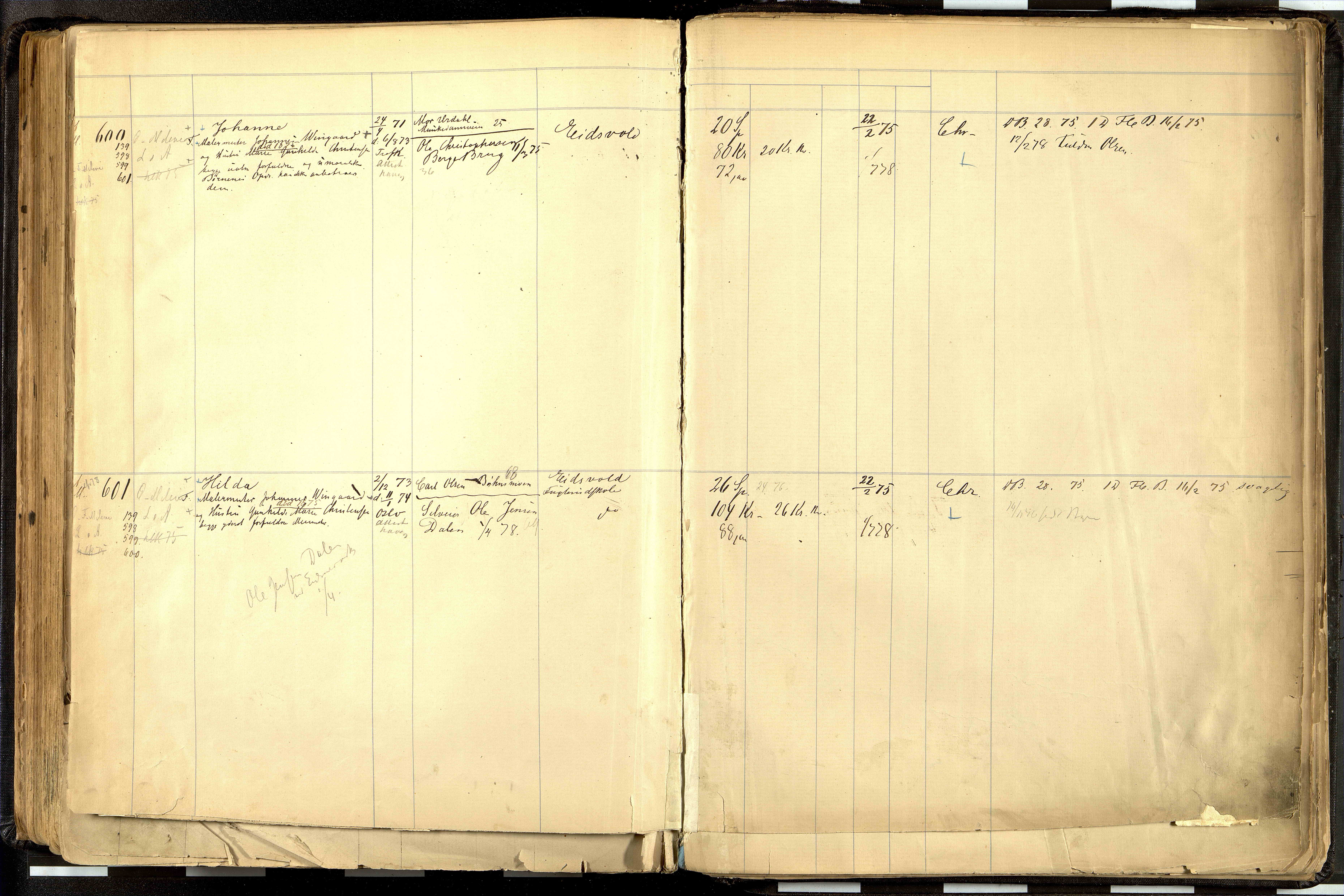 Fattigvesenet, OBA/A-20045/H/Hd/L0001: Manntallsprotokoll. Mnr. 1-644, 1865-1879, p. 308