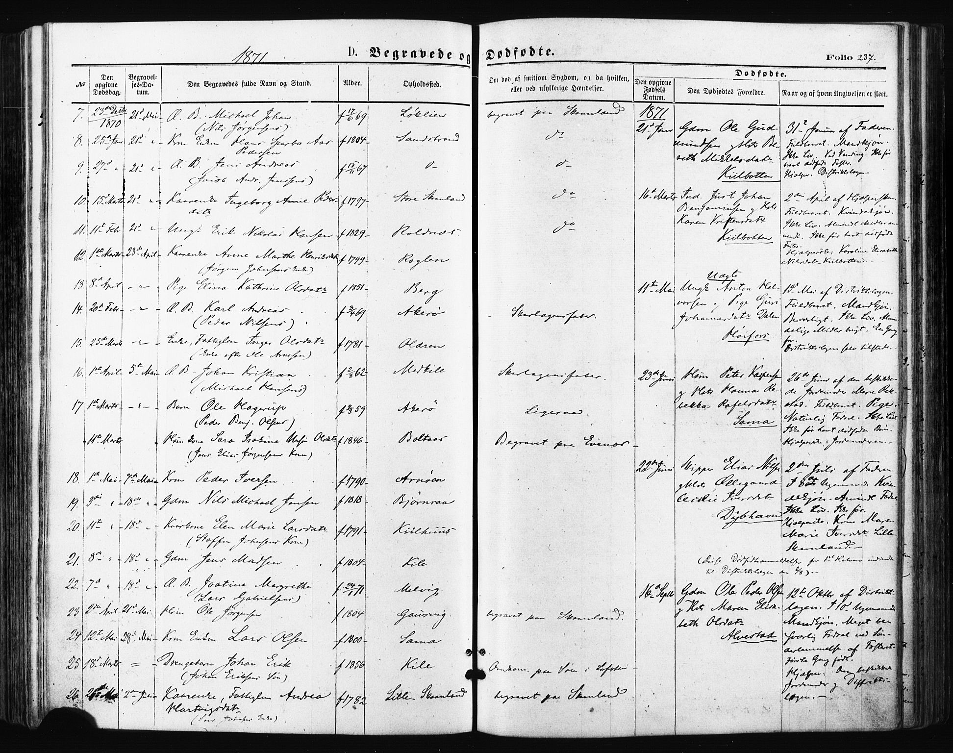 Trondenes sokneprestkontor, SATØ/S-1319/H/Ha/L0013kirke: Parish register (official) no. 13, 1870-1878, p. 237