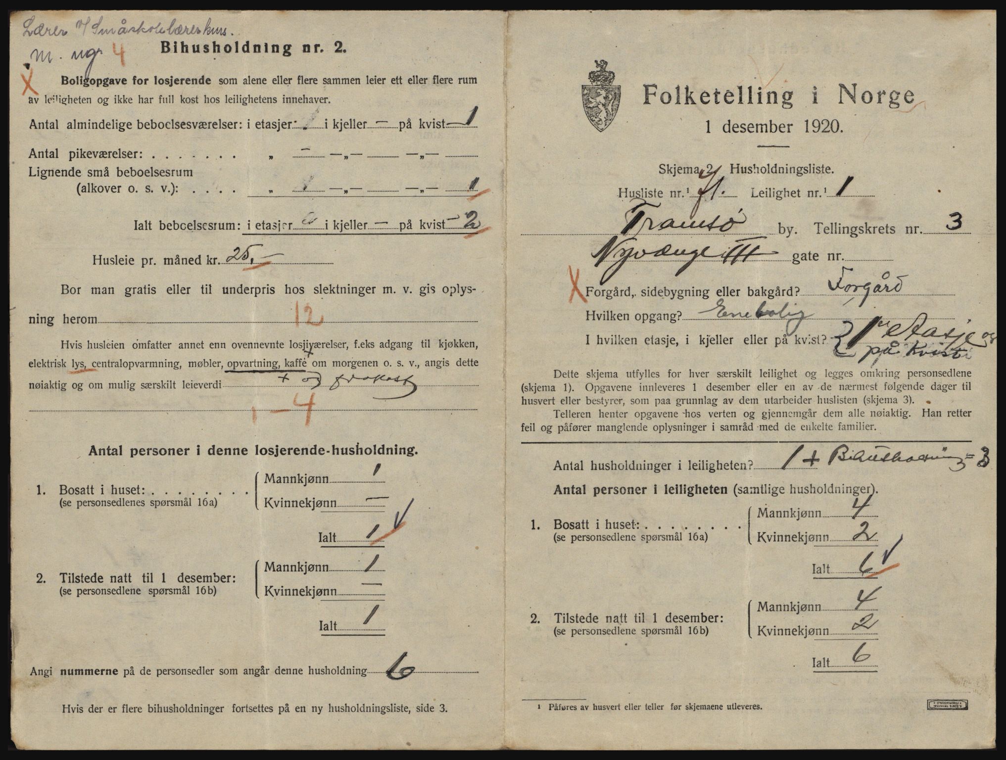 SATØ, 1920 census for Tromsø, 1920, p. 3327