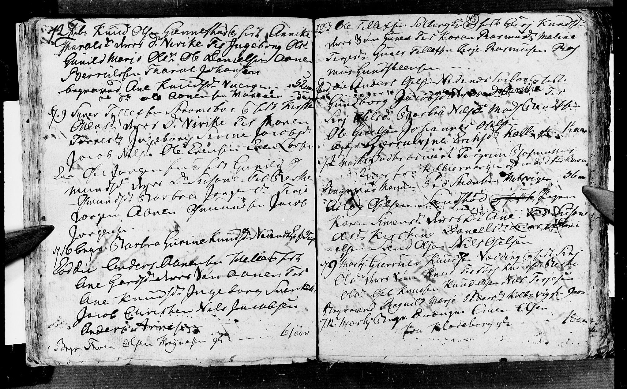 Øyestad sokneprestkontor, AV/SAK-1111-0049/F/Fb/L0002: Parish register (copy) no. B 2, 1795-1807, p. 43